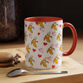 Banana Hearts Valentine Coffee Mug | Cute Valentine Morning Mug | Valentines Day Mug | Cool Valentines
