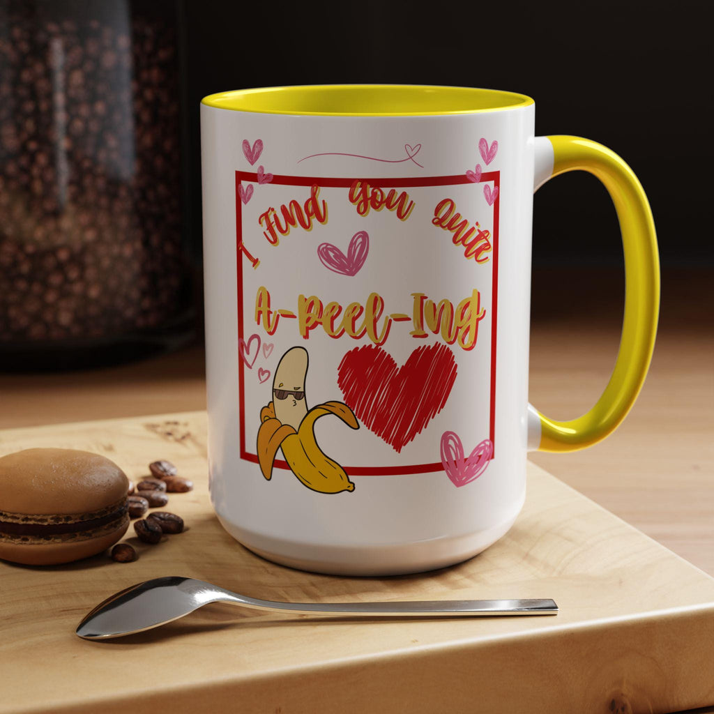 A-Peel-Ling Valentines Day Accent Coffee Mug (11, 15oz) | Love Mug | Heart Mug | Funny Mug |