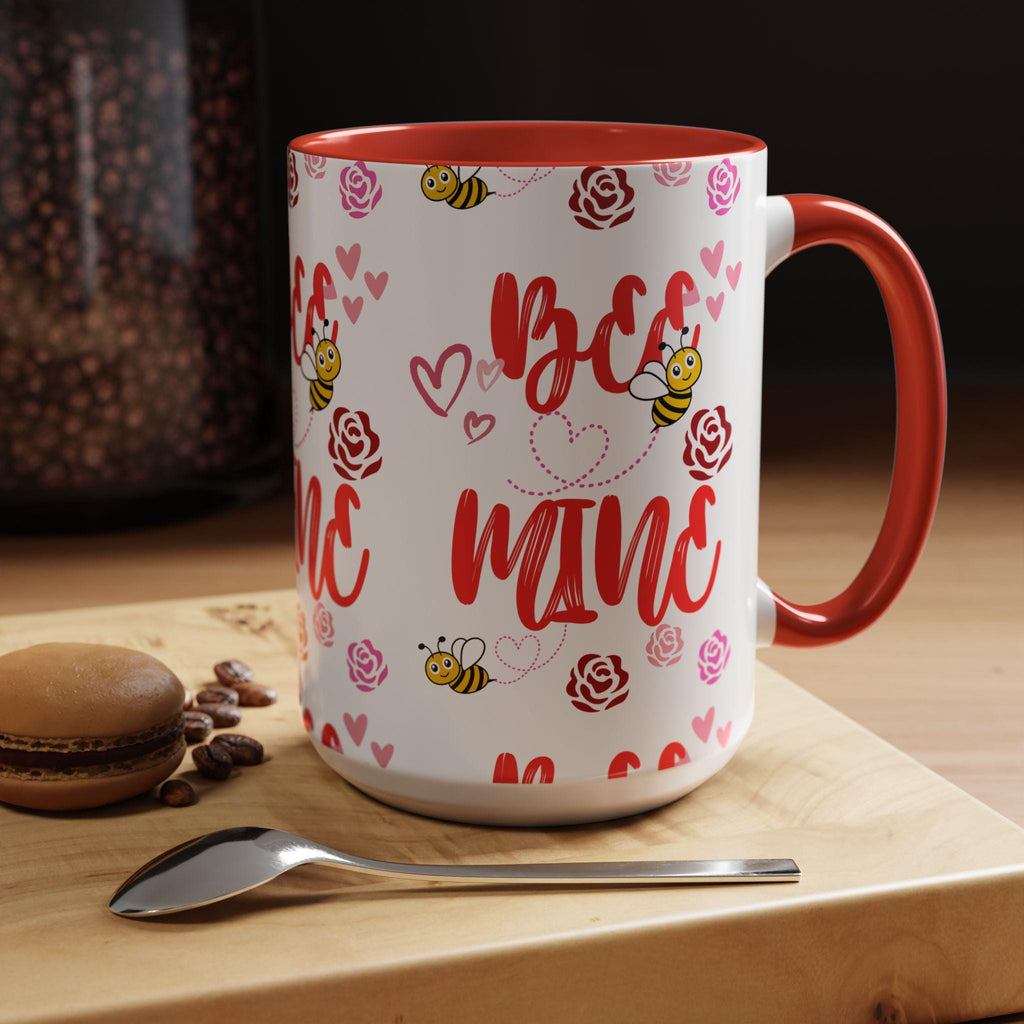 Bee Mine Mug | Valentine Bee Heart Roses Coffee Cup