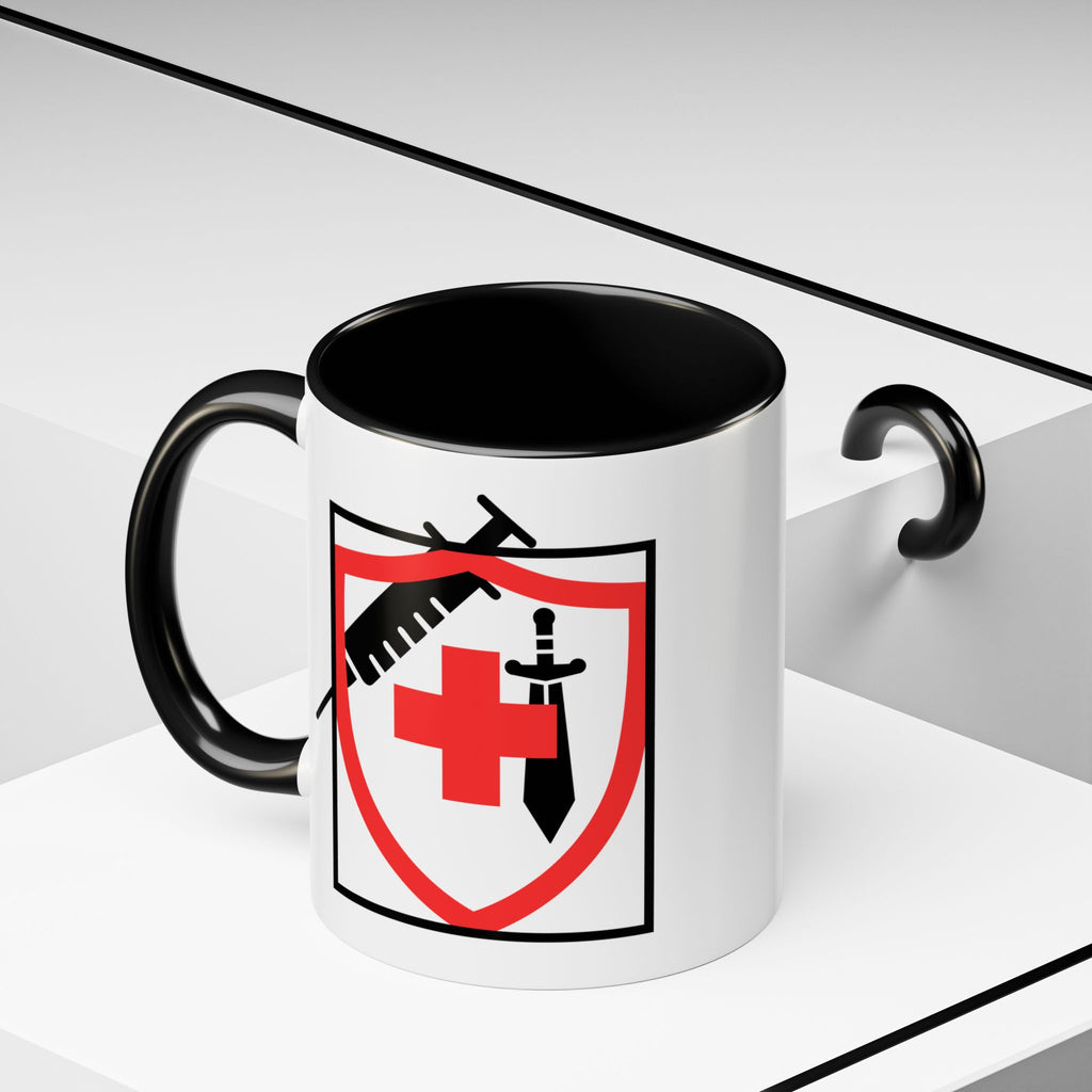 COVID Warrior Coffee Mug(Red|Black) | Vaccine Shield Accent Mug 11/15oz| Medical Staff Work Mug |