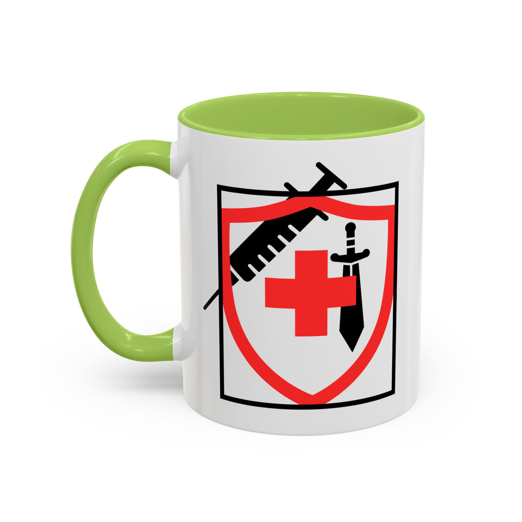 COVID Warrior Coffee Mug(Red|Black) | Vaccine Shield Accent Mug 11/15oz| Medical Staff Work Mug |
