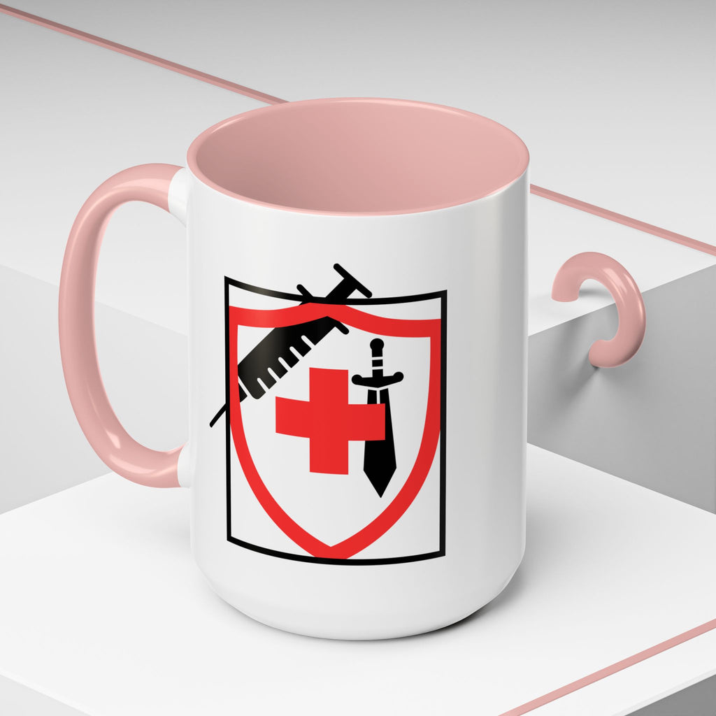 COVID Warrior Coffee Mug(Red|Black) | Vaccine Shield Accent Mug 11/15oz| Medical Staff Work Mug |