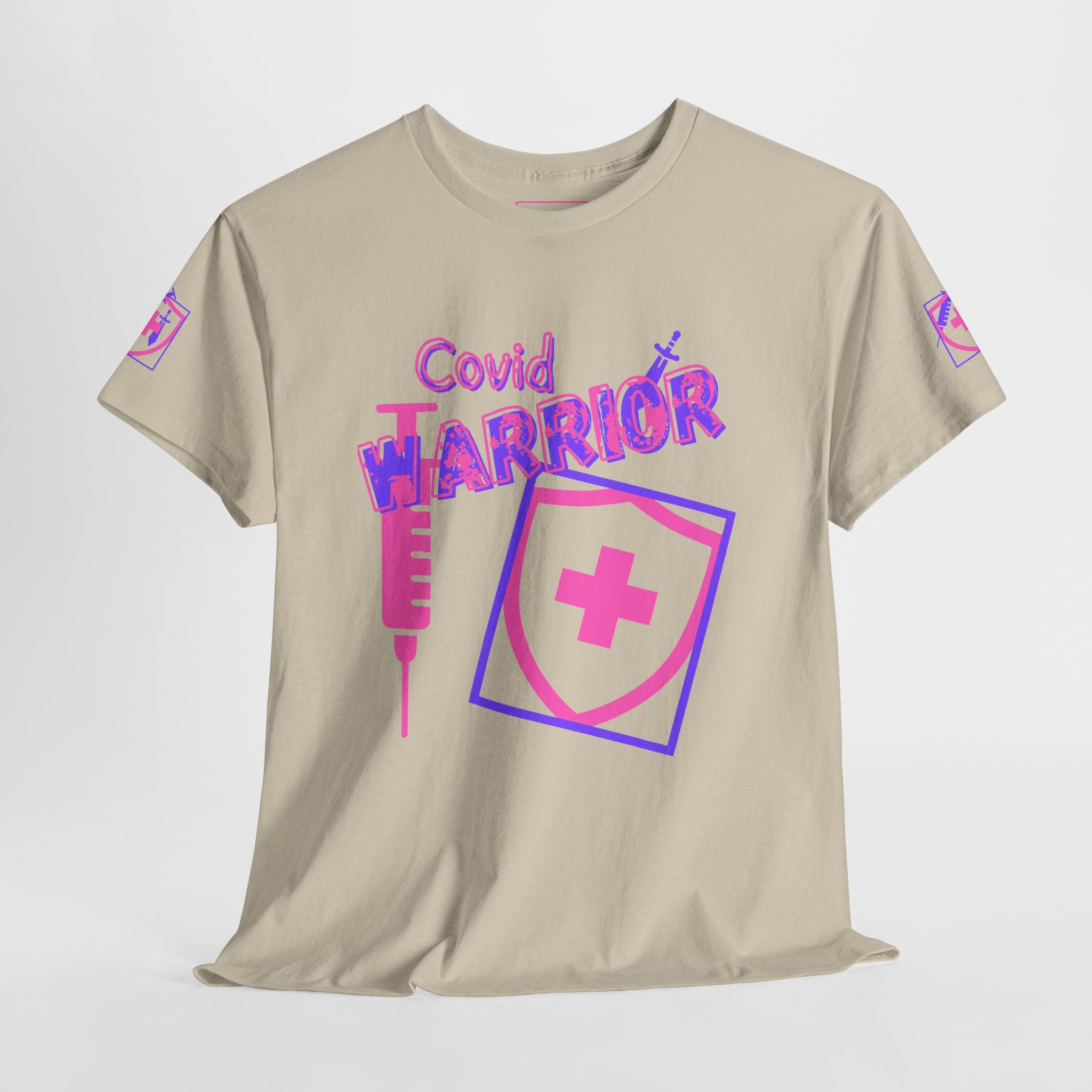 COVID Warrior Nurse & EMS T-Shirt(Pink|Purple) | Medical Staff Tribute Tee | EMS Casual Tee |