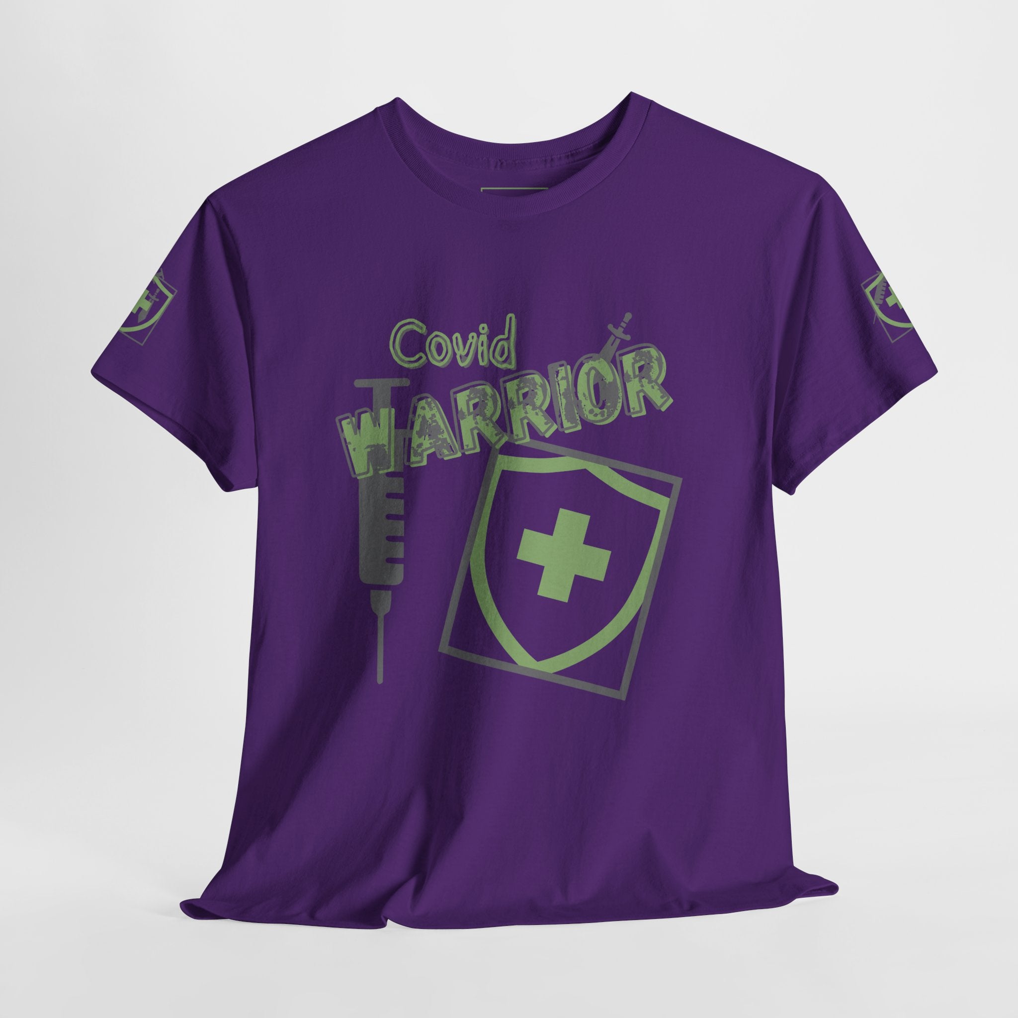 COVID Warrior Nurse & EMS T-Shirt(Green|Grey) | Medical Staff Tribute Tee | EMS Casual Tee |
