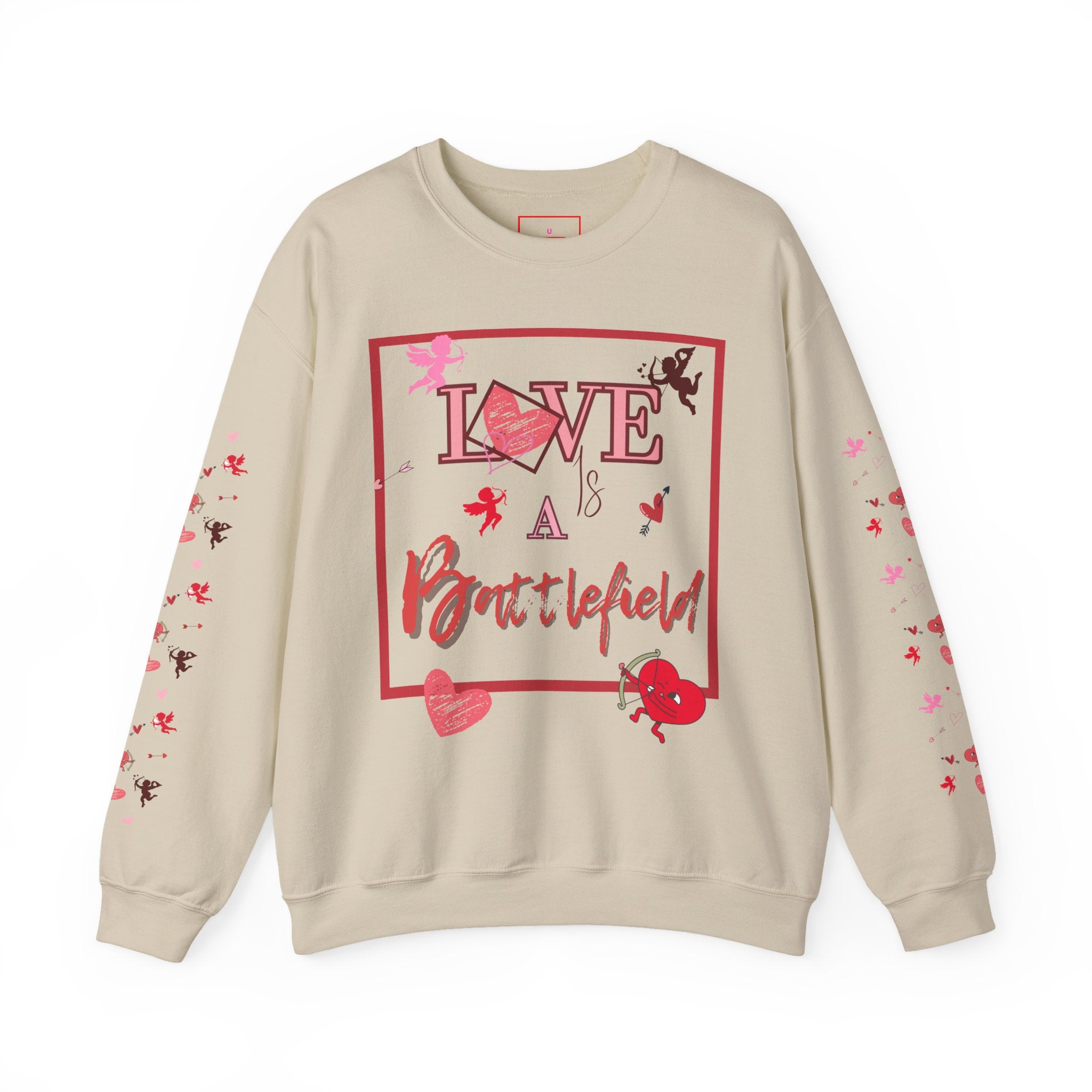 Love Is a Battlefield Valentines Day Sweatshirt  | Cupid Sweater | Heart Sweater | Valentines Day Sweatshirt |