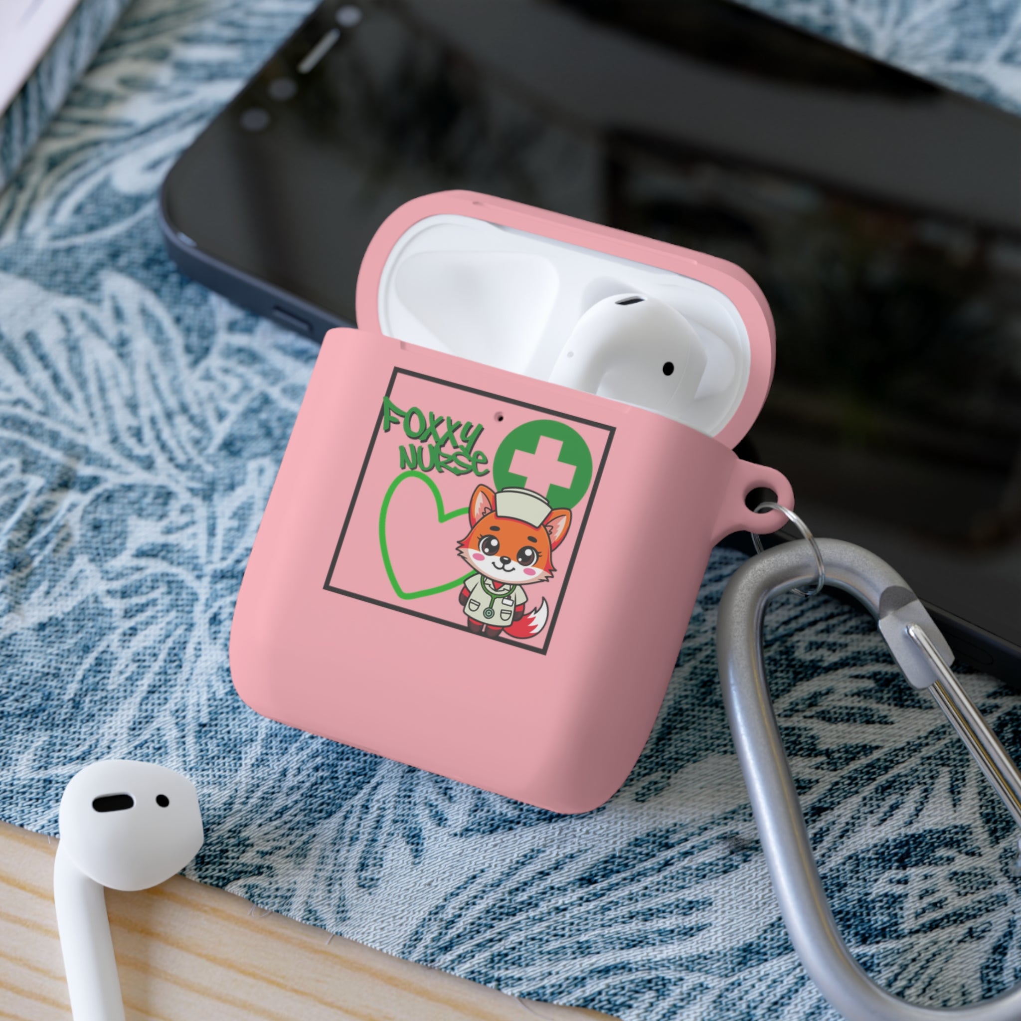 Foxxy Nurse AirPods/Pro Case(Green)| Nurse EMT Cute Protective AirPodss Cover | Cute Nurse AirPods |