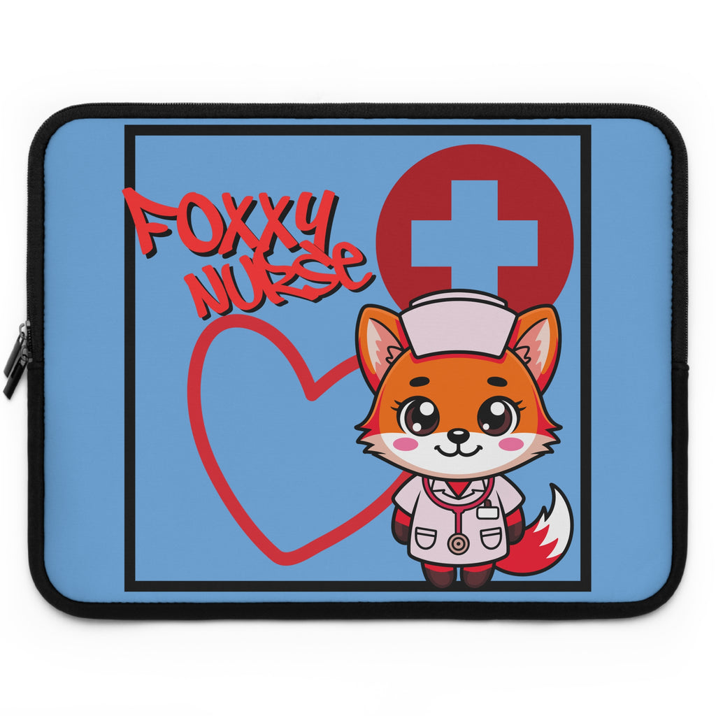 Foxxy Nurse Laptop Sleeve(Red|Light Blue|)|Laptop/Tablet Case for Nurses & Doctors| Tablet Sleeve For Medical Workers |Medical Symbol Protective Case for Nurses & EMTs
