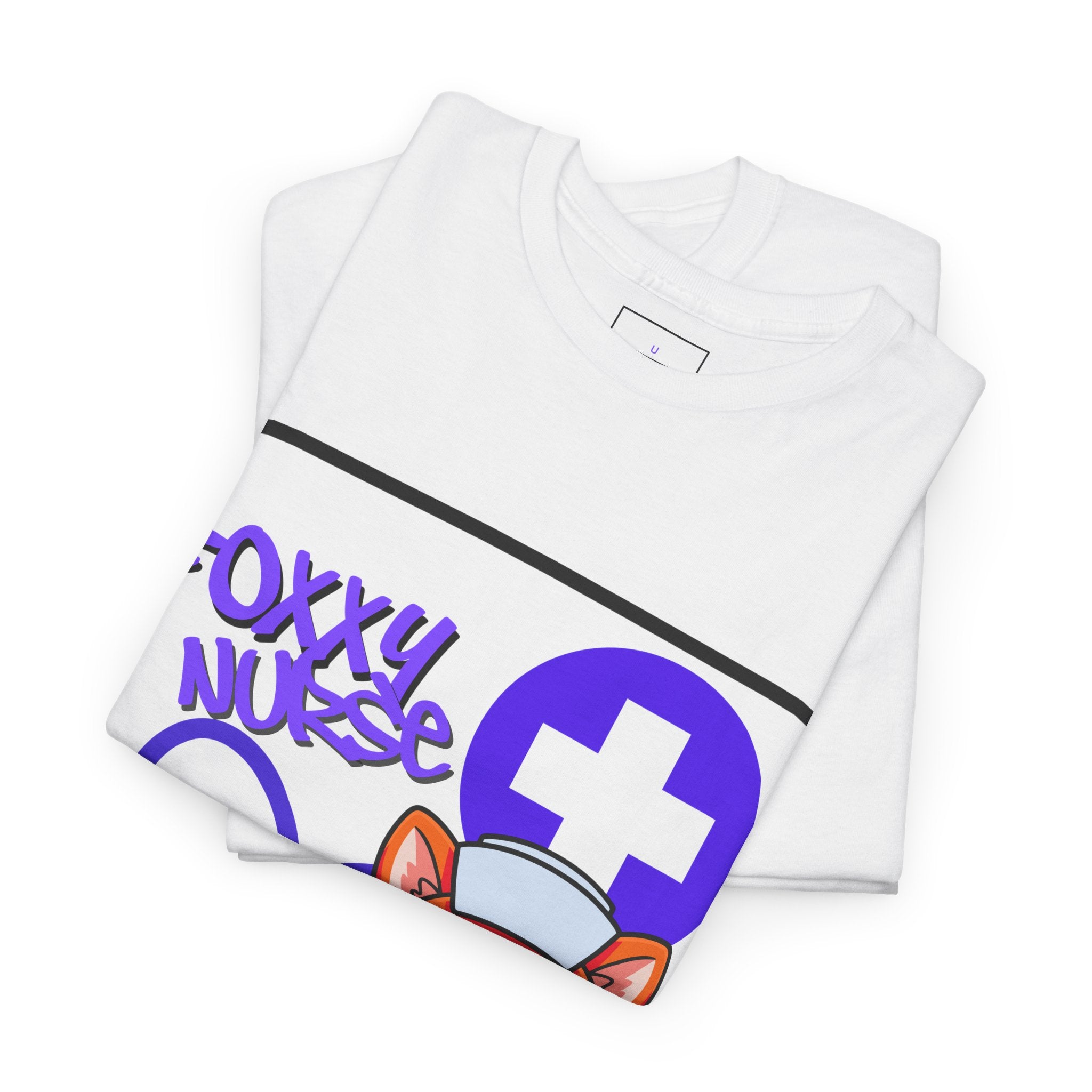 Foxxy Nurse Medical T‑Shirt(Purple)|Cute Medical for Nurses & Healthcare Staff| Cute Nursing Tee |