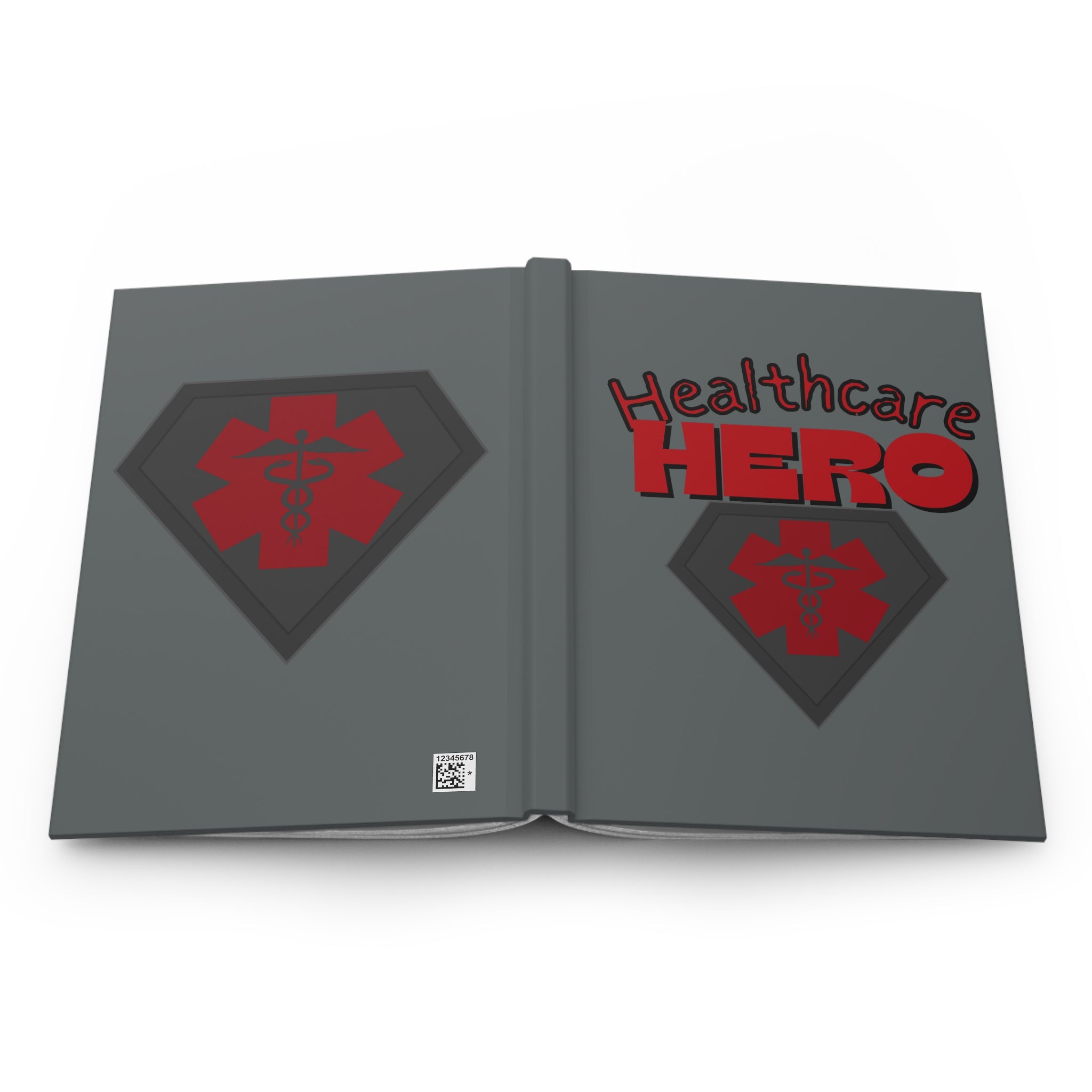 Healthcare Hero Hardcover Journal(Blue|Red) | Medical Staff Notebook | Journal for Medical Workers |Medical EMT Nurse Doctor Gift