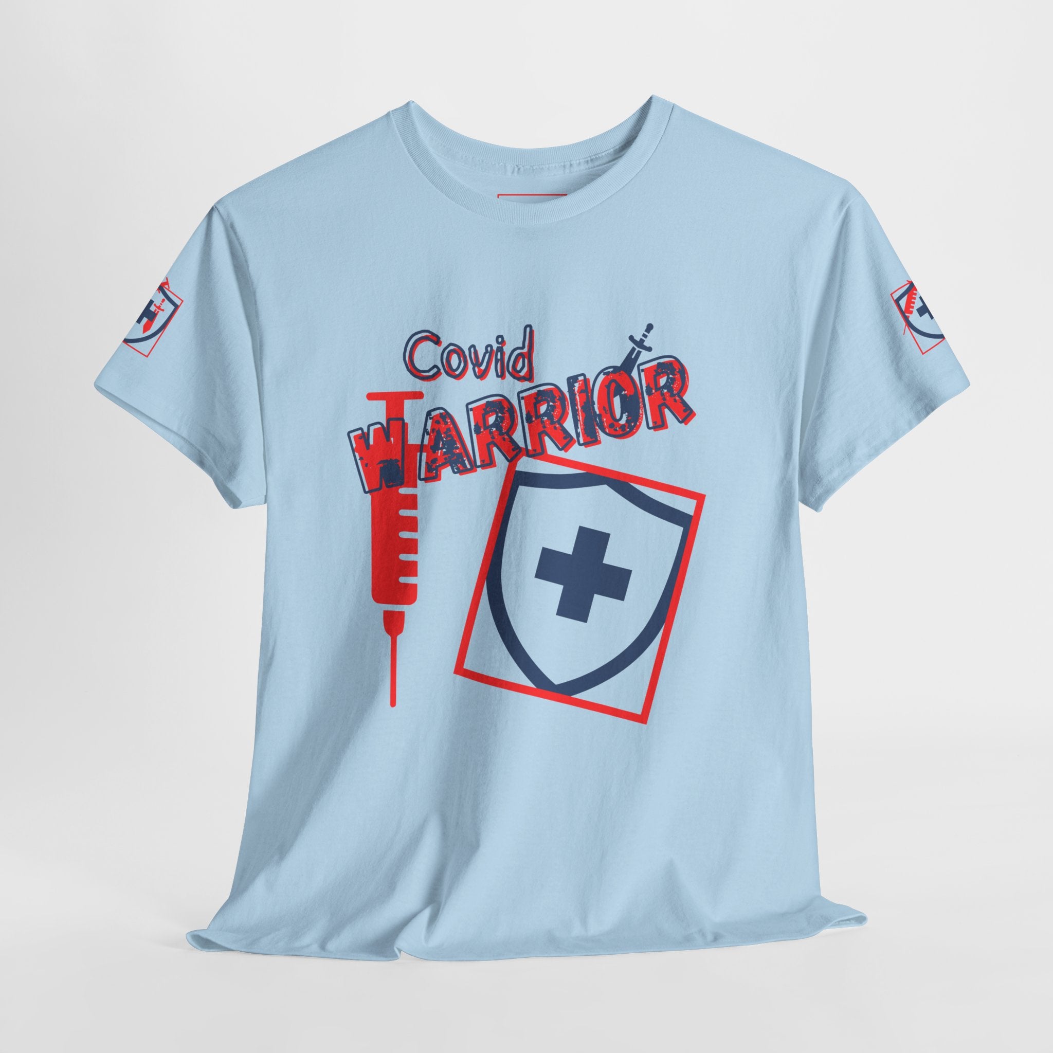 COVID Warrior T-Shirt(Red|Blue) | Medical Staff Tribute Tee| Nursing T-Shirt| EMS Medical Shirt|