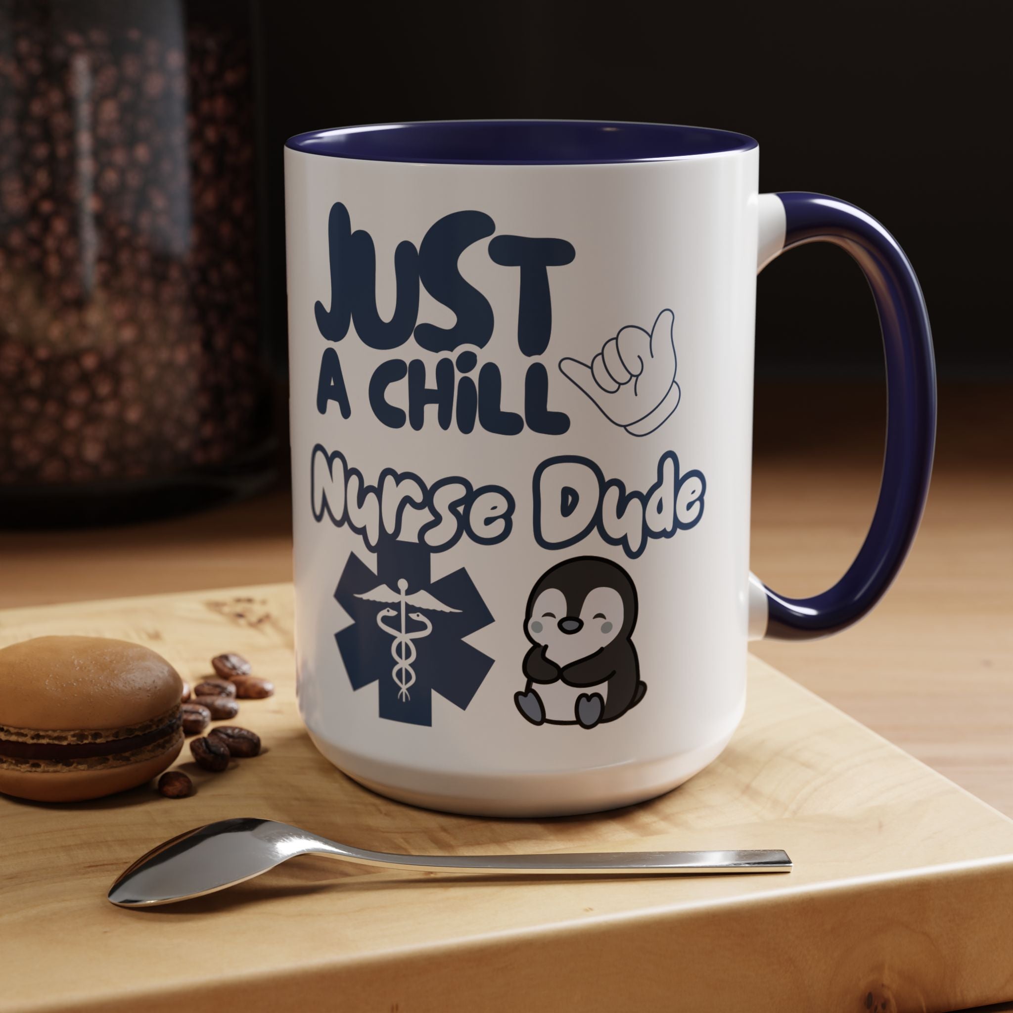 Chill Nurse Dude Insulated Medical Travel Mug 11/15oz(Blue|White)Travel Mug For Medical Professionals| Healthcare Travel Cup For Men|