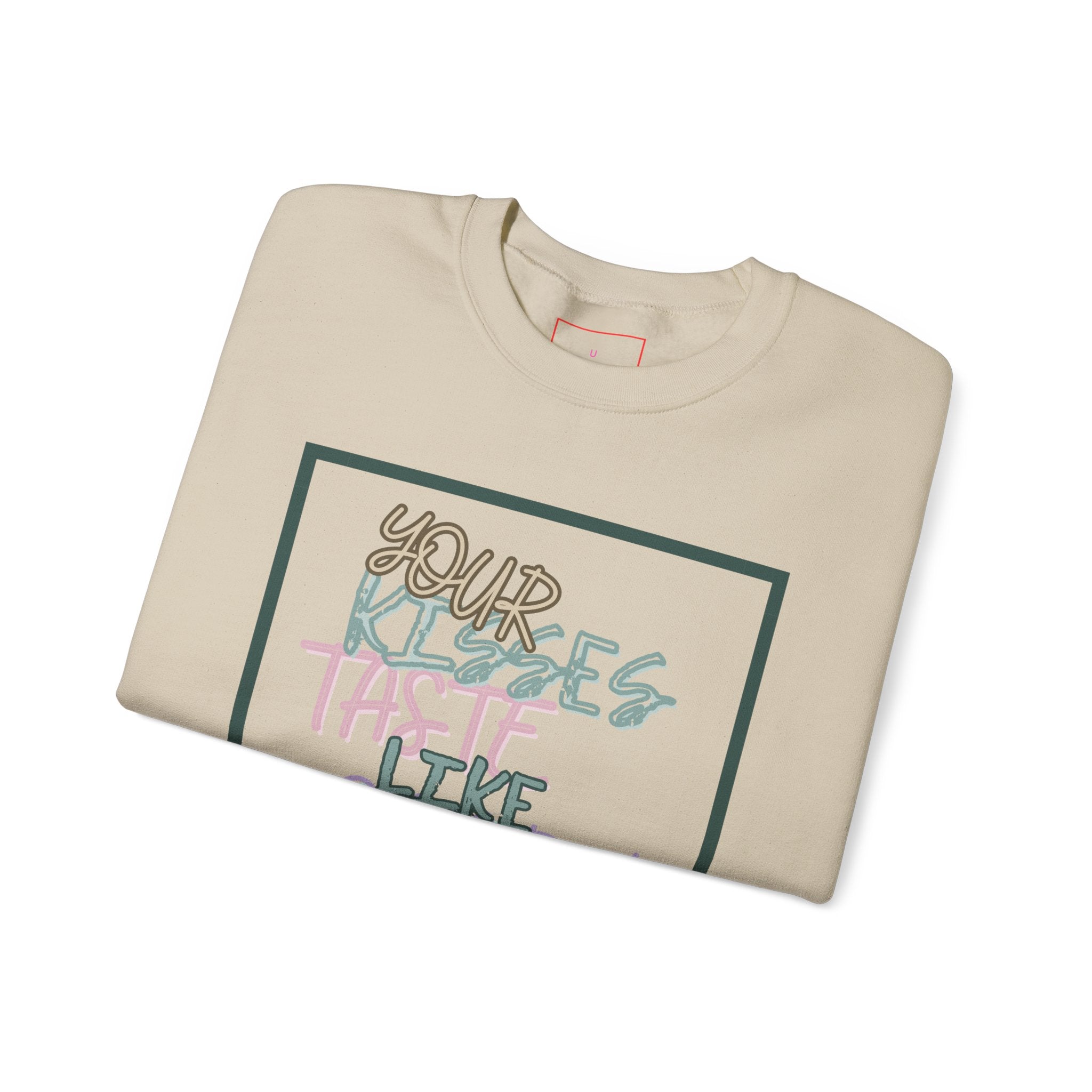 Candy Kisses Valentines Day Crewneck Sweatshirt | Heart Sweater | Candy Sweater |