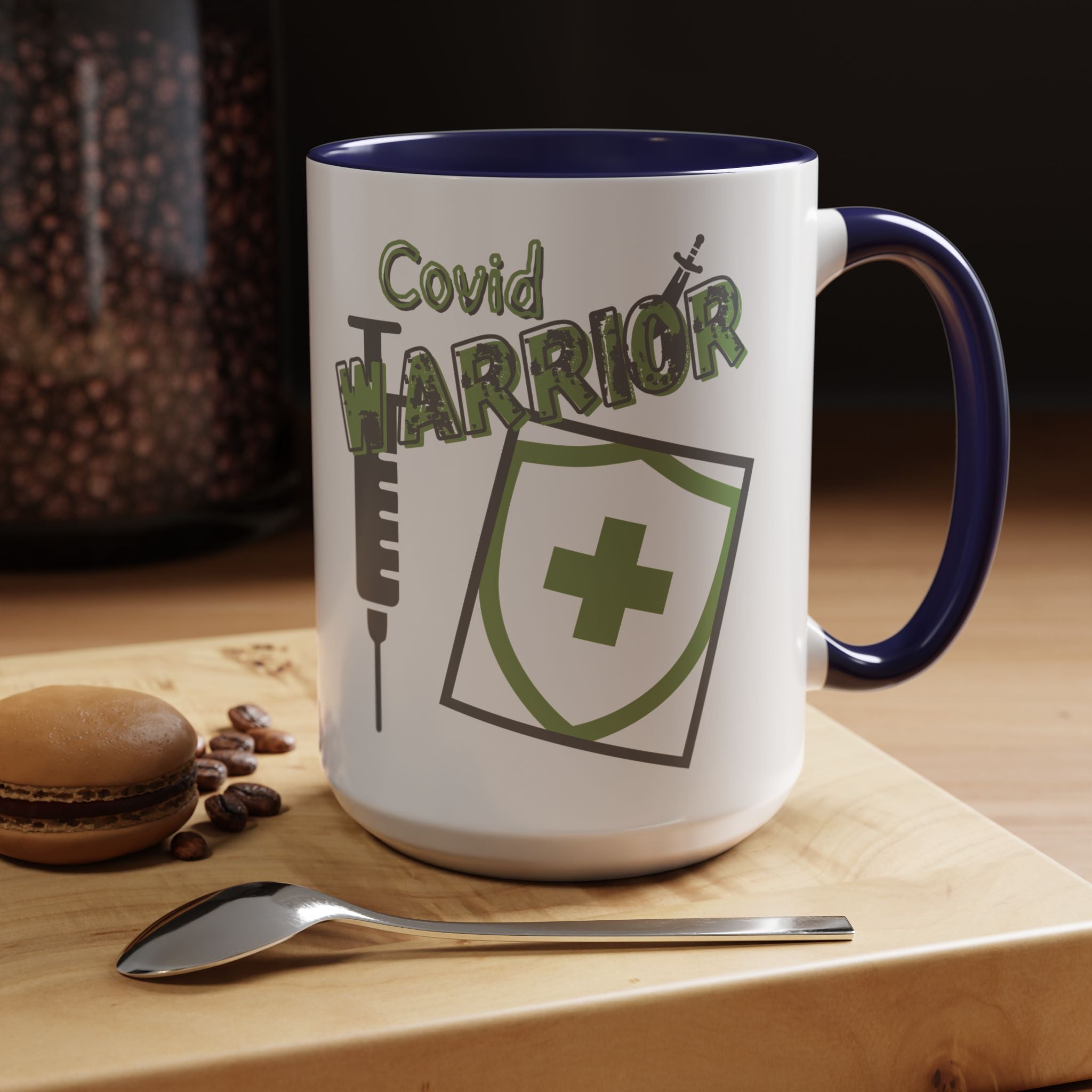 COVID Warrior Coffee Mug |Medical Staff Accent Mug 11/15 oz | Hospital Work Cup |