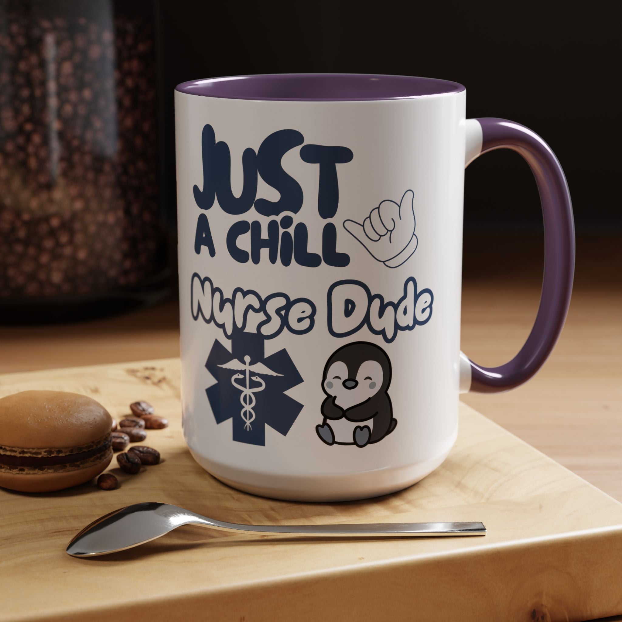 Chill Nurse Dude Insulated Medical Travel Mug 11/15oz(Blue|White)Travel Mug For Medical Professionals| Healthcare Travel Cup For Men|