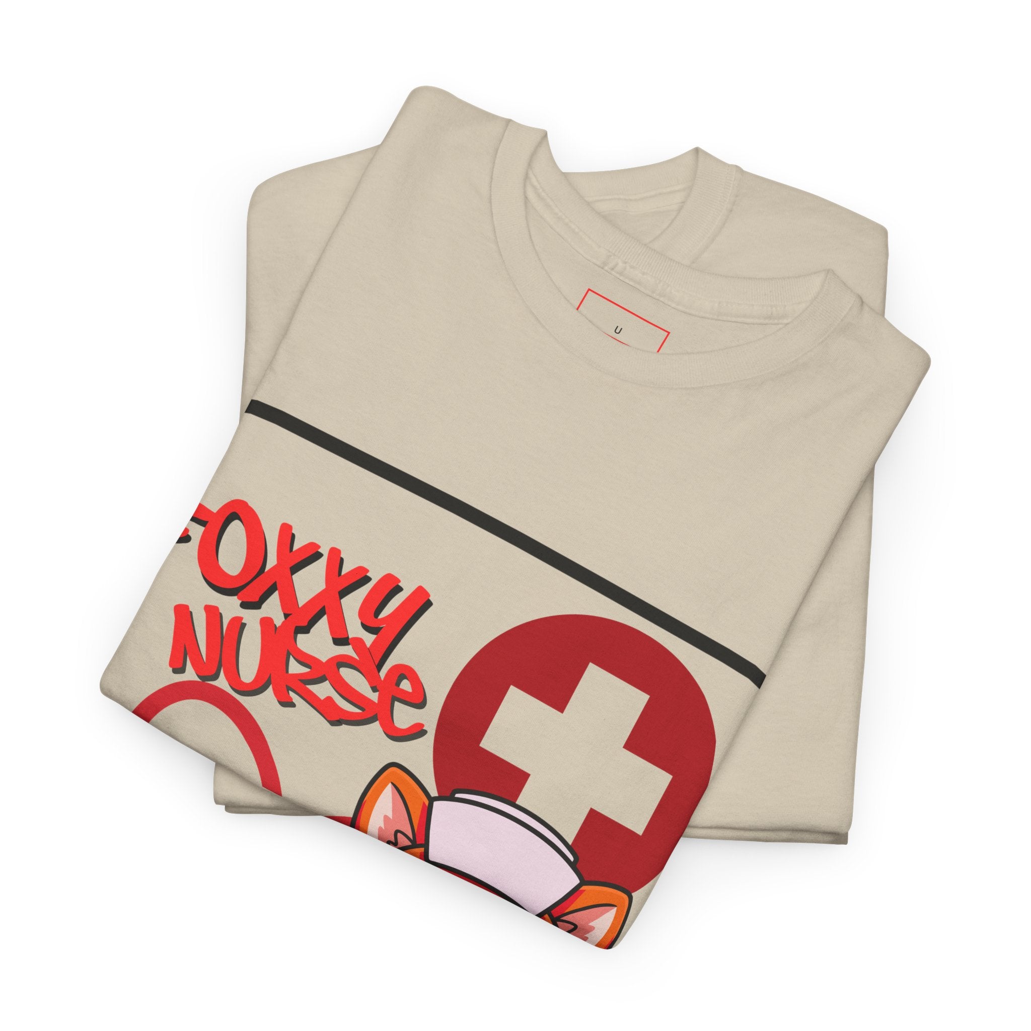 Foxxy Nurse Medical T‑Shirt(Red)|Cute Medical for Nurses & Healthcare Staff| Cute Nursing Tee |