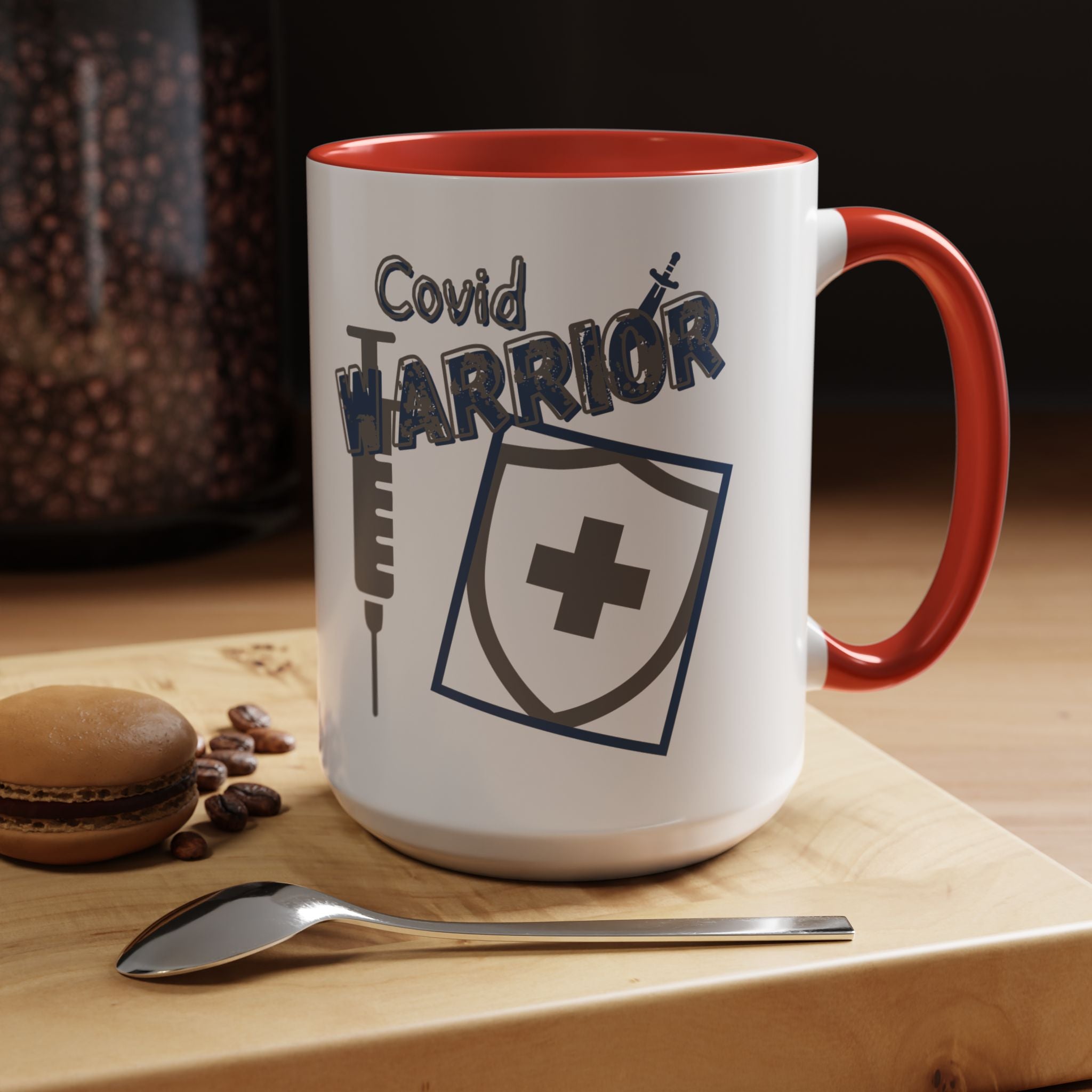 COVID Warrior Coffee Mug | Medical Staff Accent Mug 11/15oz | Work Cup For Frontline Workers |