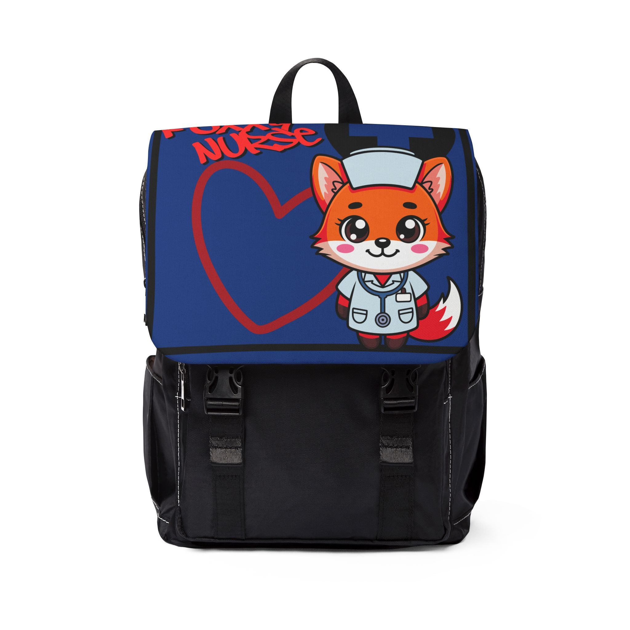 Foxxy Nurse Backpack(Red/Black|Blue) | Cute Medical Staff Shoulder Bag | Cute Nurse Backpack |