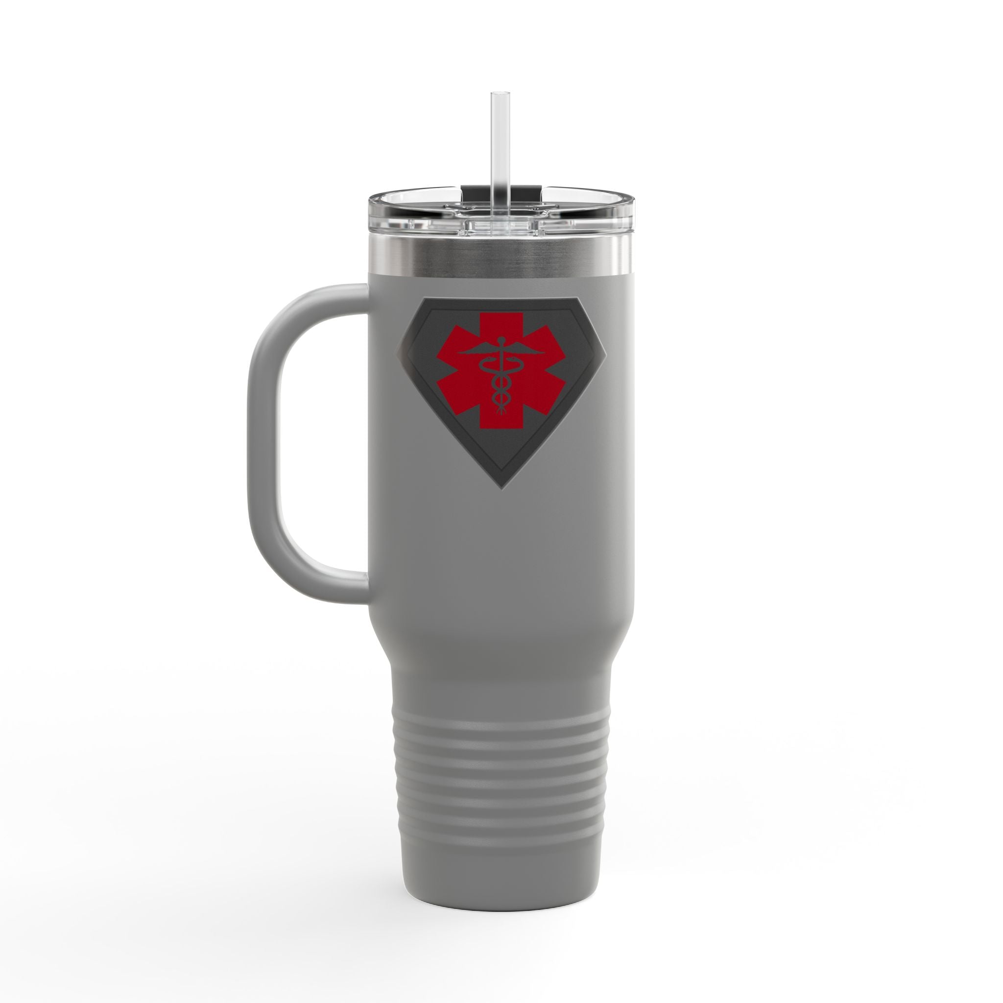 Healthcare Hero 40oz Insulated Travel Mug(Red|Black)| Travel Mug For Medical Workers | EMS Travel Mug | Healthcare Mug |