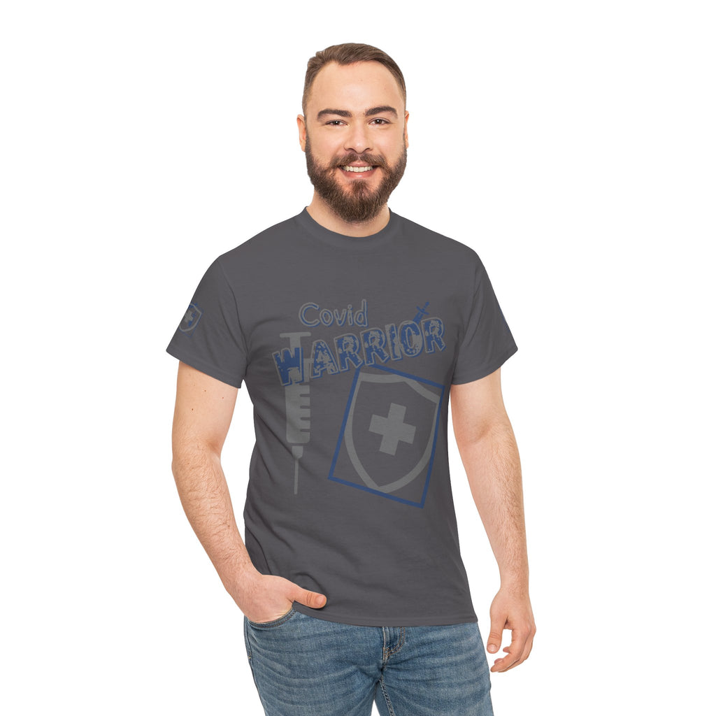 COVID Warrior Nurse & EMS T-Shirt(Blue|Grey) | Medical Staff Tribute Tee | EMS Casual Tee |