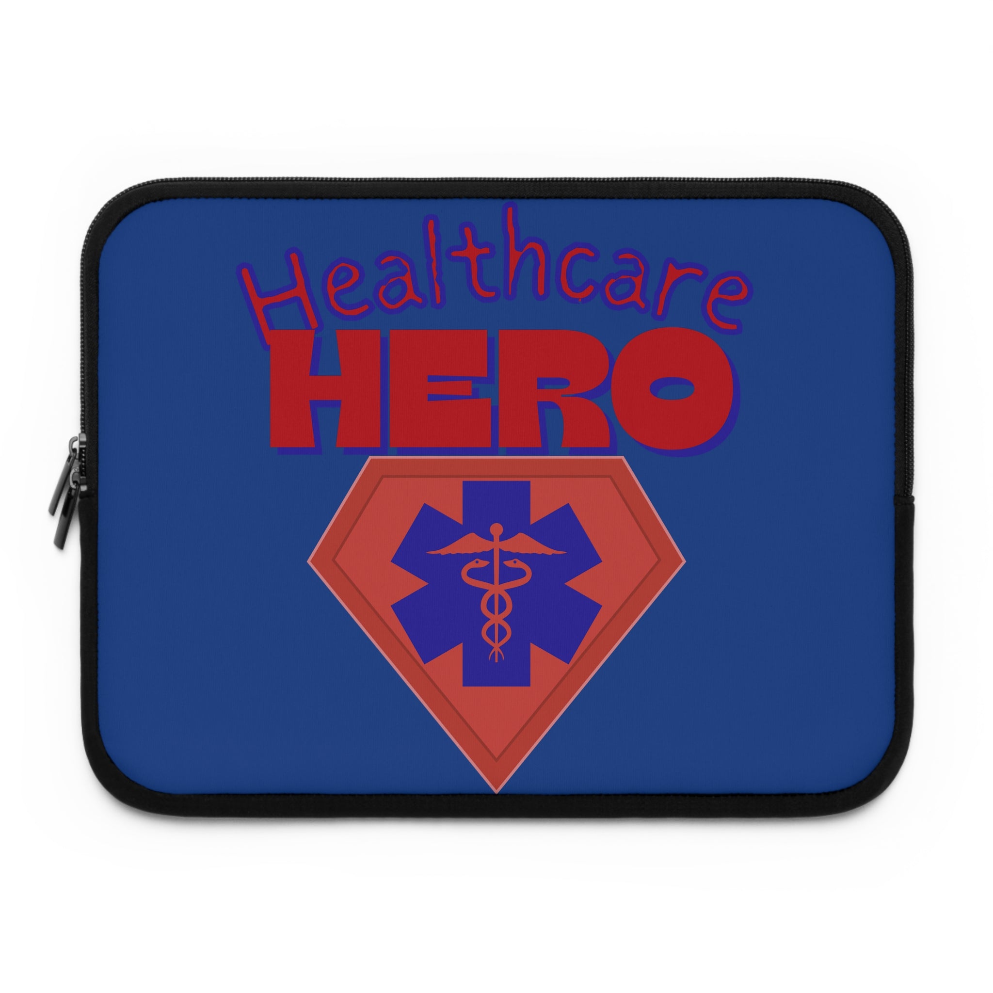 Healthcare Hero Laptop Sleeve(Red|Blue|Blue|)|Laptop/Tablet Case for Nurses & Doctors|Tablet Sleeve For Medical Workers |Medical Symbol Protective Case for Nurses & EMTs