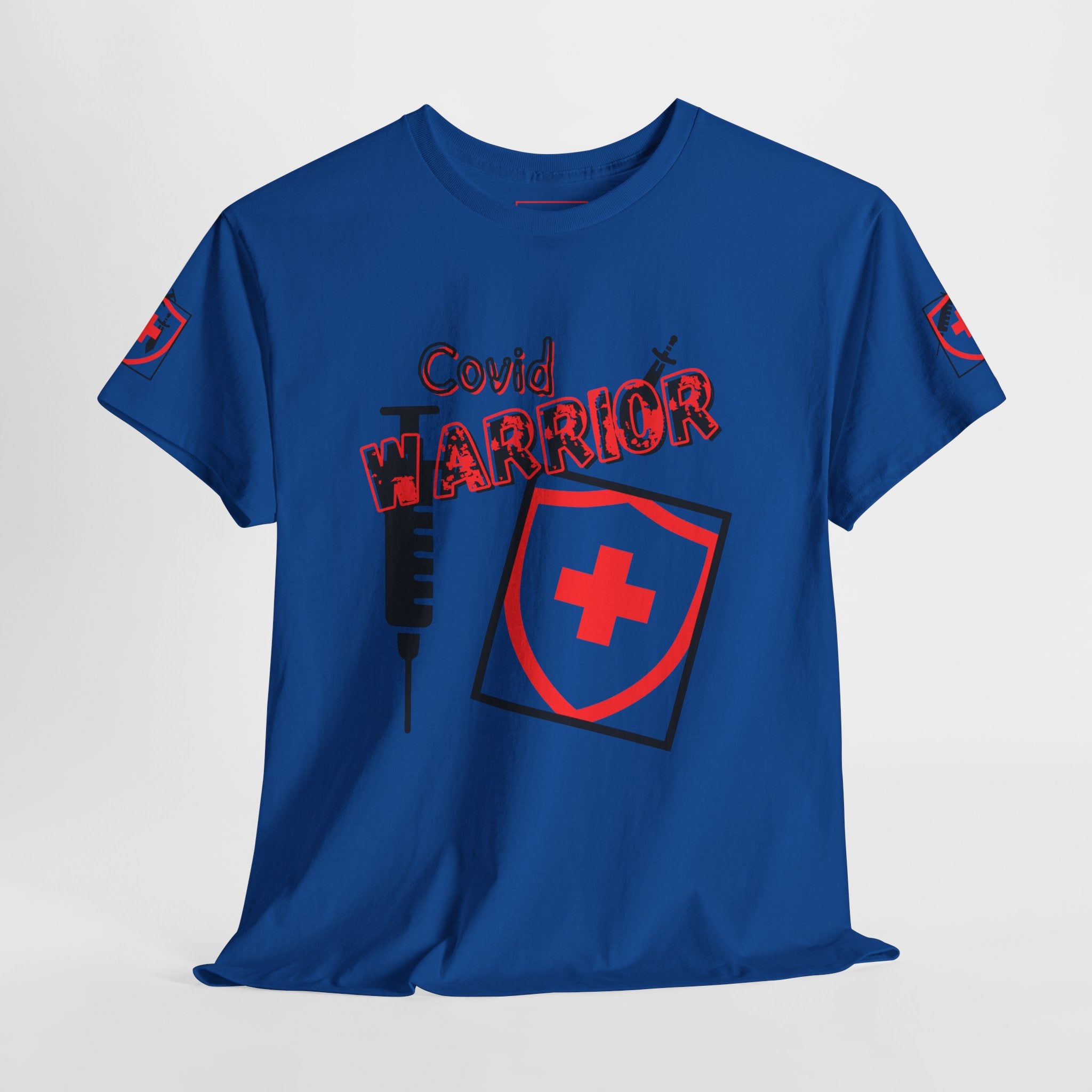 COVID Warrior Medical Staff T-Shirt(Red|Black) | Casual Medical T-Shirt| Nursing Tee | EMT Casual Shirt |
