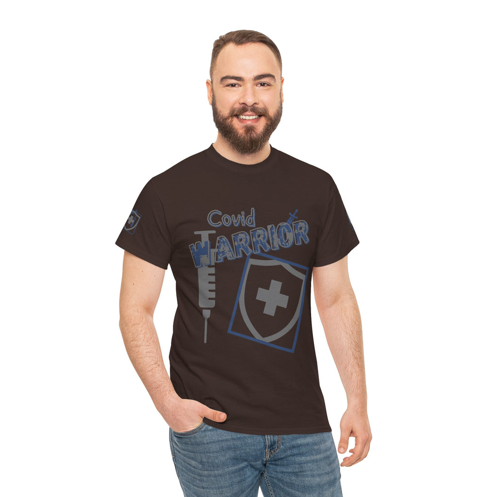 COVID Warrior Nurse & EMS T-Shirt(Blue|Grey) | Medical Staff Tribute Tee | EMS Casual Tee |