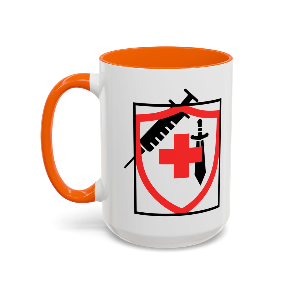 COVID Warrior Coffee Mug(Red|Black) | Vaccine Shield Accent Mug 11/15oz| Medical Staff Work Mug |