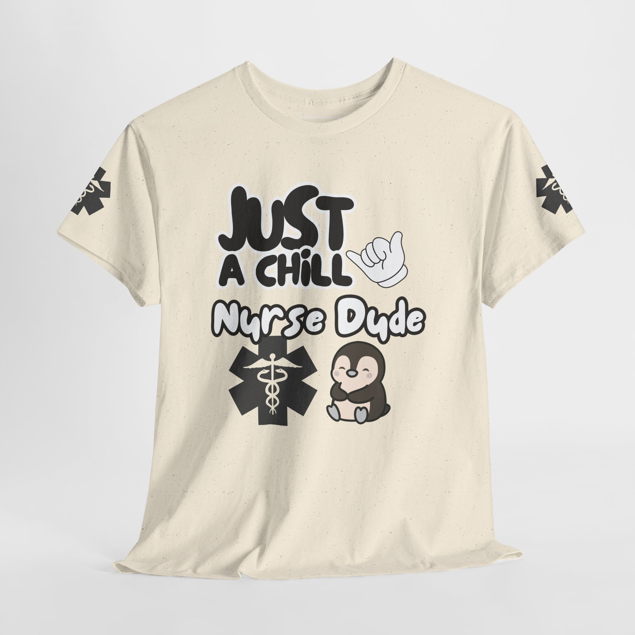 Chill Nurse Dude T‑Shirt(Black|White)| Cool EMT Medical Tee | Nursing Shirt For Men | Mens Medical Shirt|