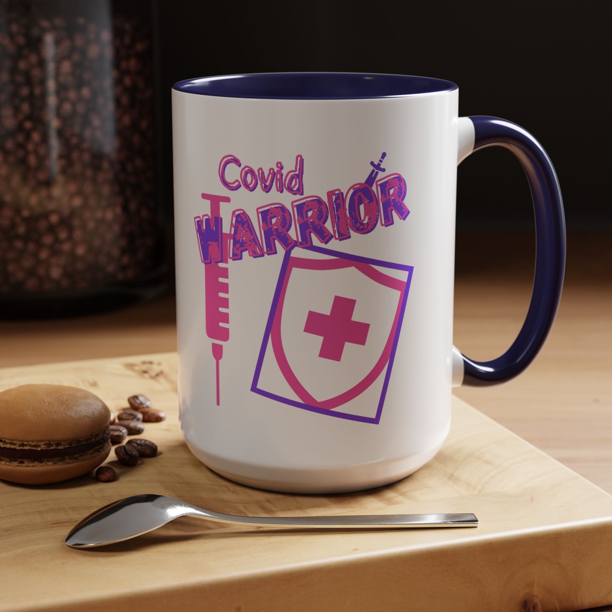 COVID Warrior Coffee Mug |  Accent Mug For Medical Staff | Work Cup for Nurses| Medical Work Mug |