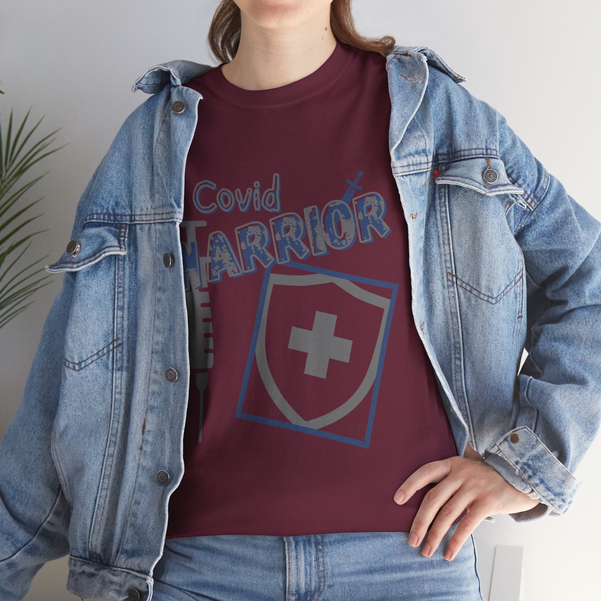COVID Warrior Nurse & EMS T-Shirt(Blue|Grey) | Medical Staff Tribute Tee | EMS Casual Tee |