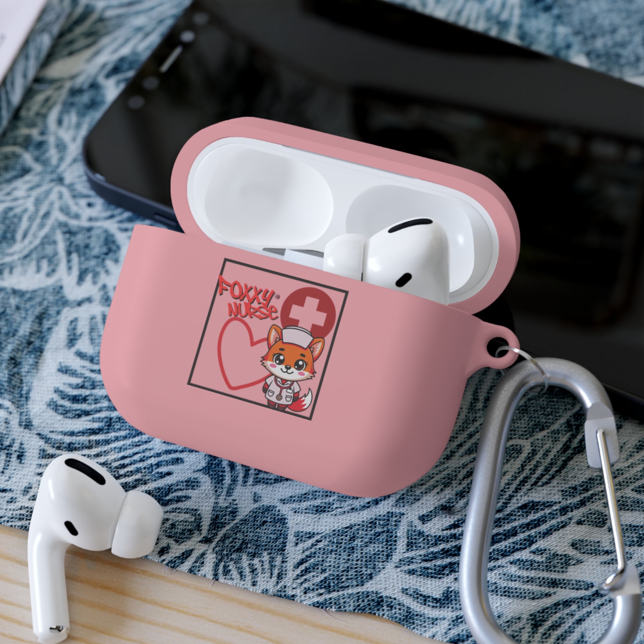 Foxxy Nurse AirPods/Pro Case(Red)| Nurse EMT Cute Protective AirPodss Cover | Cute Nurse AirPods |