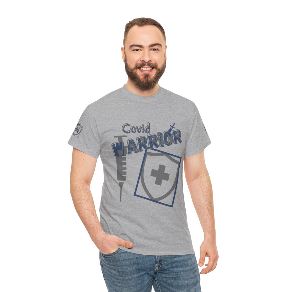 COVID Warrior Nurse & EMS T-Shirt(Blue|Grey) | Medical Staff Tribute Tee | EMS Casual Tee |
