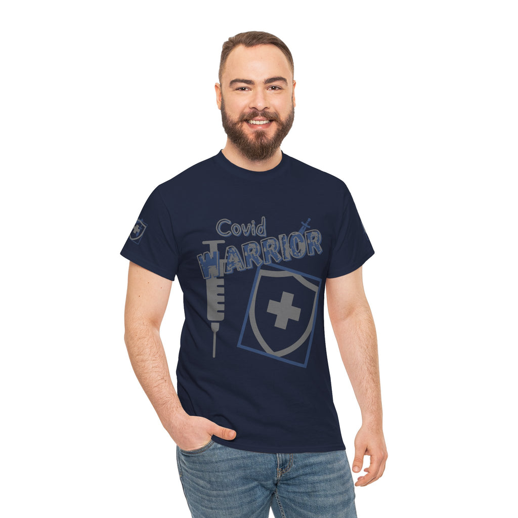COVID Warrior Nurse & EMS T-Shirt(Blue|Grey) | Medical Staff Tribute Tee | EMS Casual Tee |
