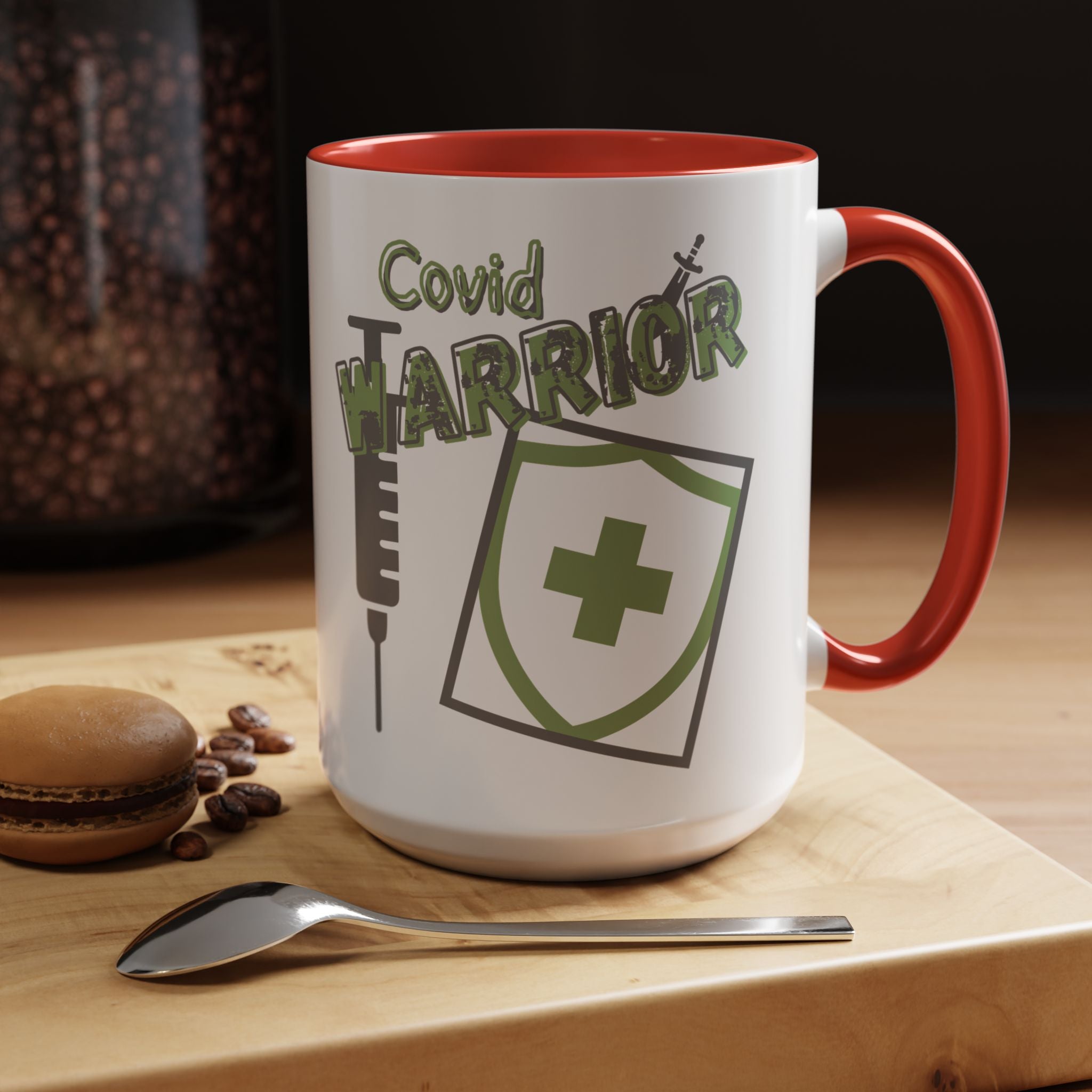 COVID Warrior Coffee Mug |Medical Staff Accent Mug 11/15 oz | Hospital Work Cup |