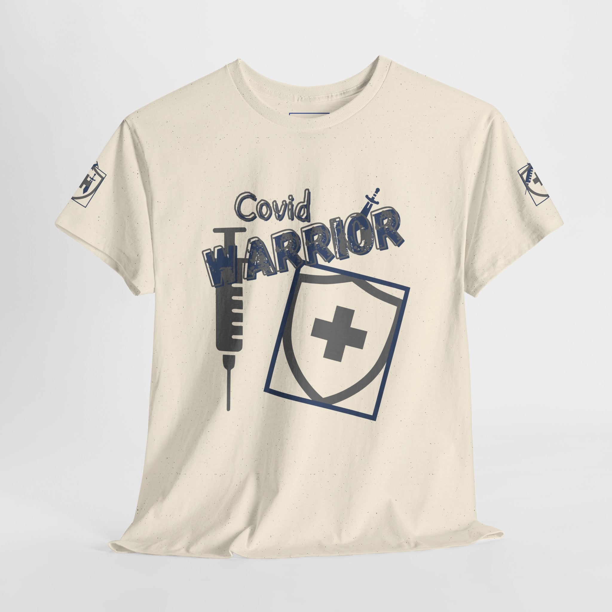 COVID Warrior Nurse & EMS T-Shirt(Blue|Grey) | Medical Staff Tribute Tee | EMS Casual Tee |