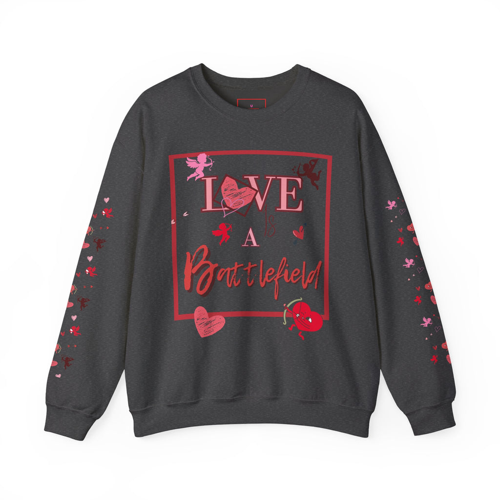 Love Is a Battlefield Valentines Day Sweatshirt  | Cupid Sweater | Heart Sweater | Valentines Day Sweatshirt |