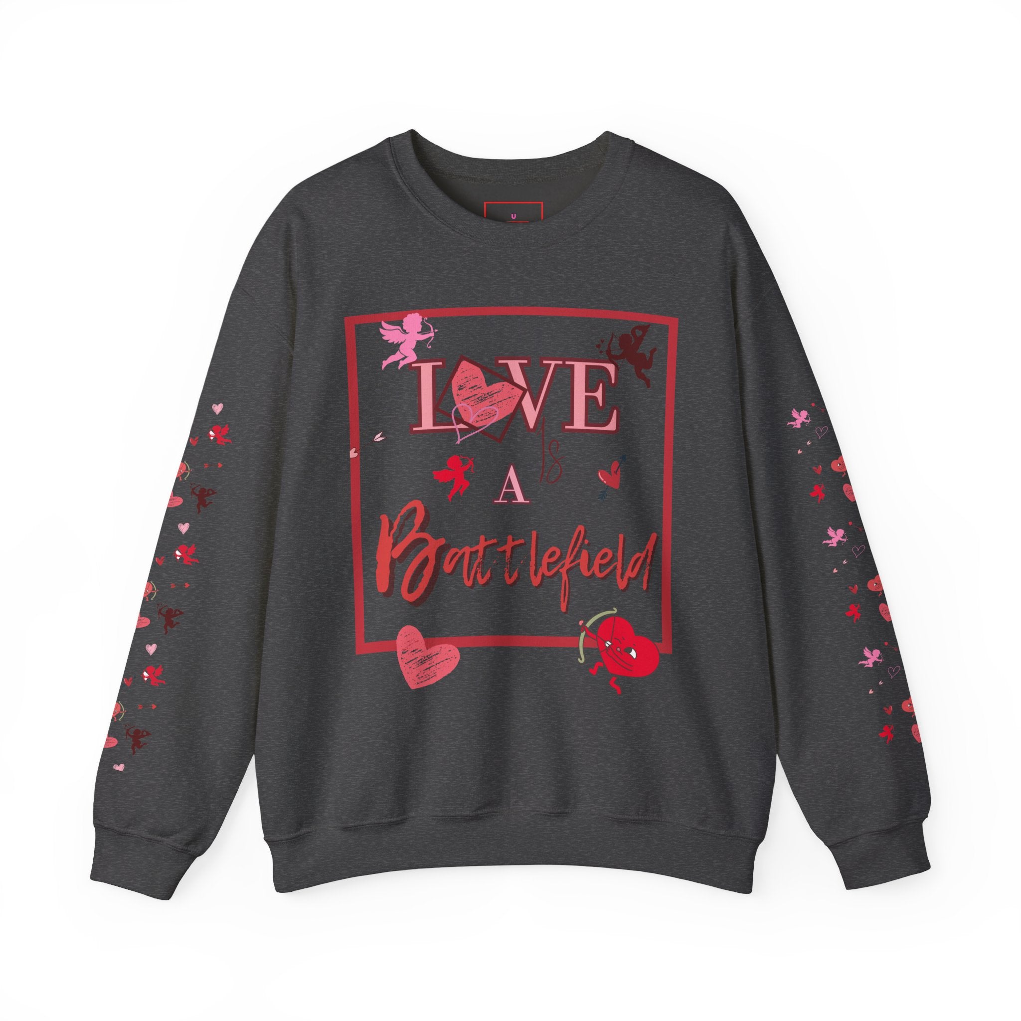 Love Is a Battlefield Valentines Day Sweatshirt  | Cupid Sweater | Heart Sweater | Valentines Day Sweatshirt |