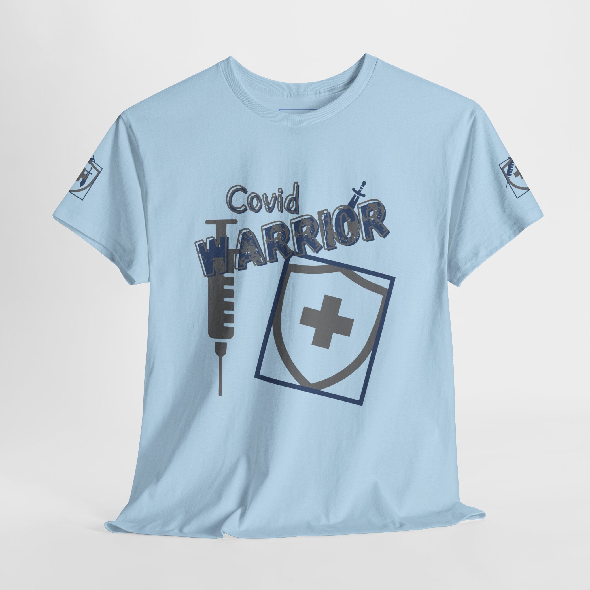 COVID Warrior Nurse & EMS T-Shirt(Blue|Grey) | Medical Staff Tribute Tee | EMS Casual Tee |