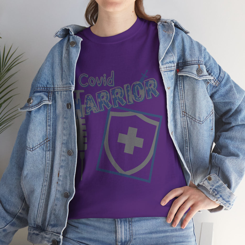 COVID Warrior Nurse & EMS T-Shirt(Blue|Grey) | Medical Staff Tribute Tee | EMS Casual Tee |