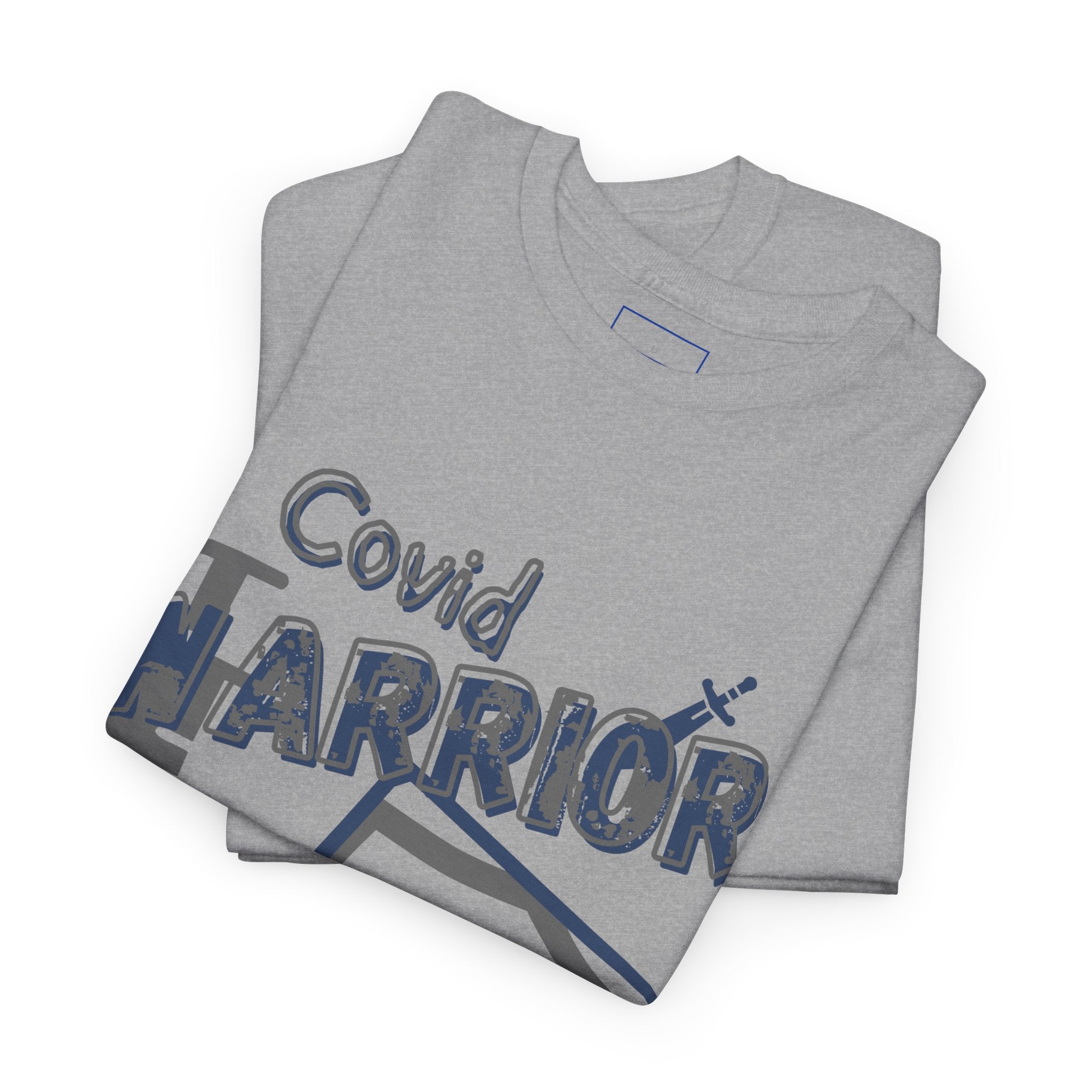 COVID Warrior Nurse & EMS T-Shirt(Blue|Grey) | Medical Staff Tribute Tee | EMS Casual Tee |