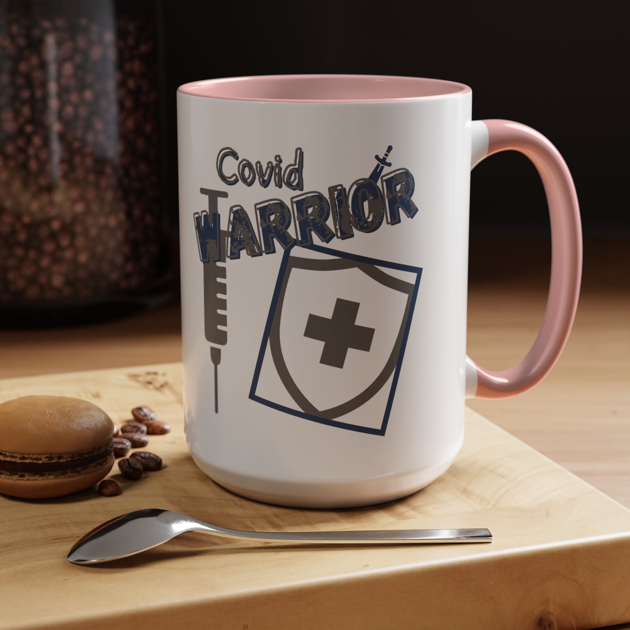 COVID Warrior Coffee Mug | Medical Staff Accent Mug 11/15oz | Work Cup For Frontline Workers |