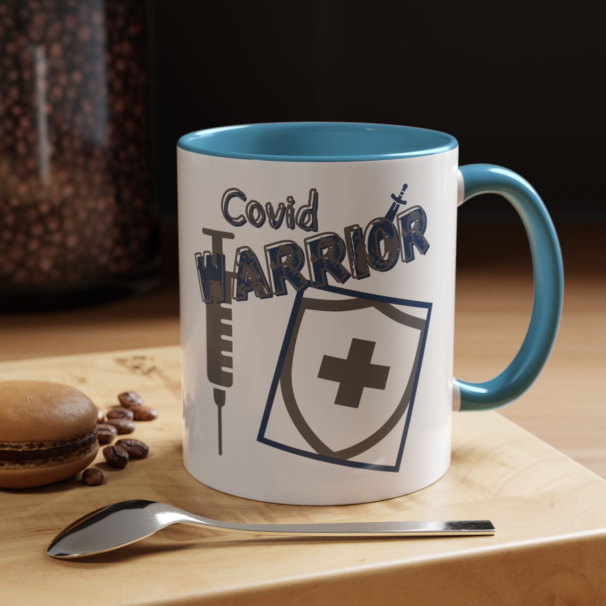 COVID Warrior Coffee Mug | Medical Staff Accent Mug 11/15oz | Work Cup For Frontline Workers |