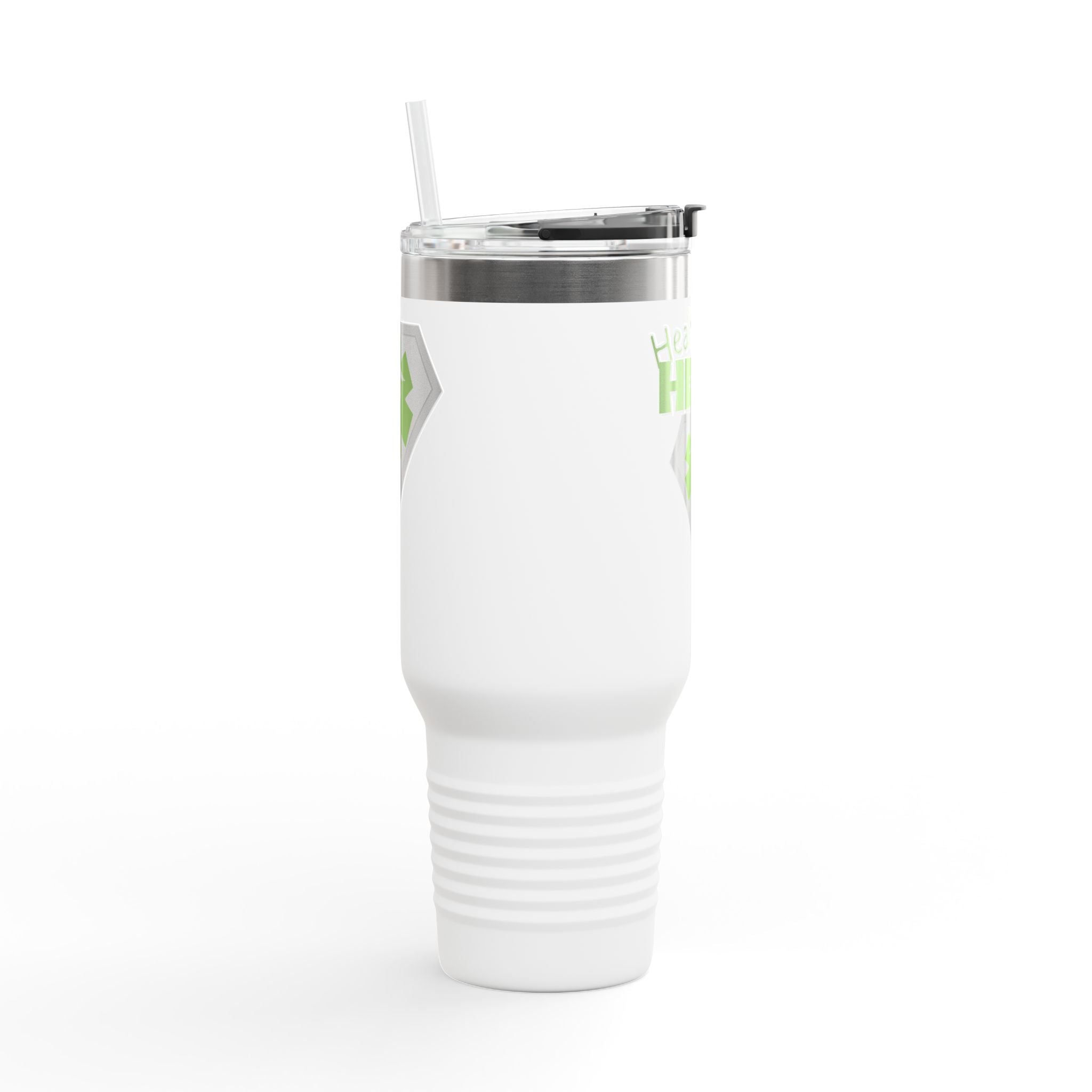 Healthcare Hero 40oz Insulated Travel Mug(Matt Green|White)|Travel Mug For Medical Workers | EMS Travel Mug | Healthcare Mug |
