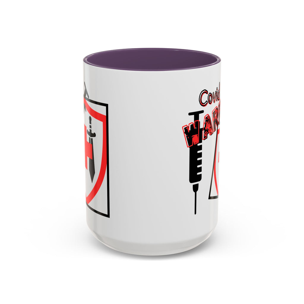 COVID Warrior Coffee Mug(Red|Black) | Vaccine Shield Accent Mug 11/15oz| Medical Staff Work Mug |