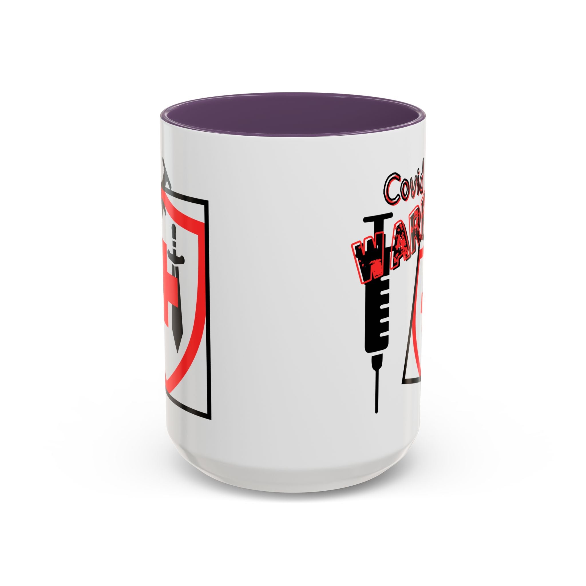 COVID Warrior Coffee Mug(Red|Black) | Vaccine Shield Accent Mug 11/15oz| Medical Staff Work Mug |