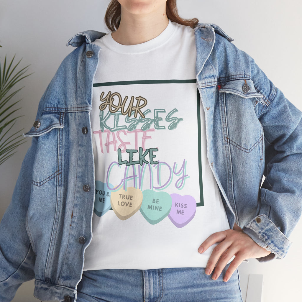 Candy Kisses Valentine's Day T Shirt | Heart T Shirt | Candy Heart Shirt | Valentines Tee