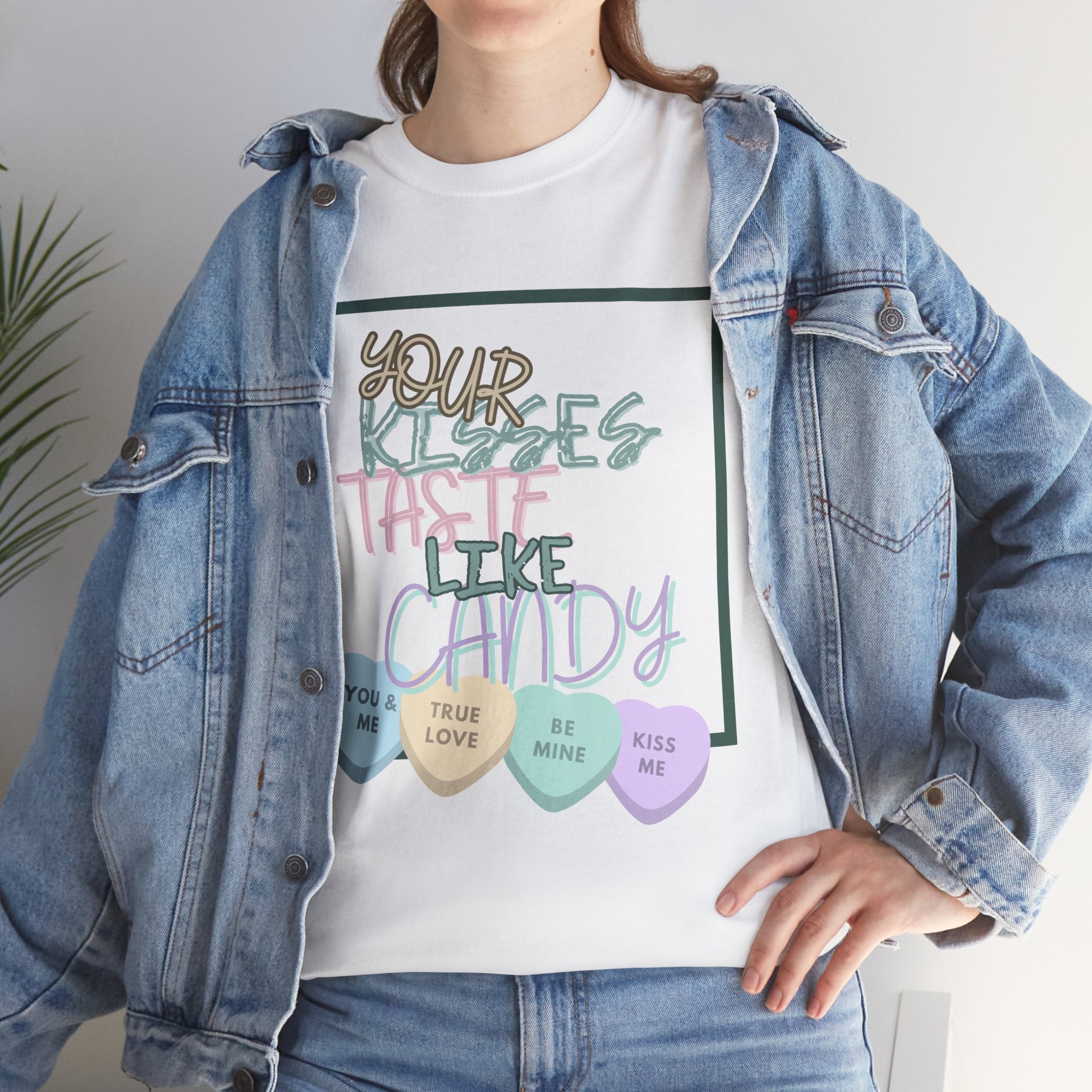 Candy Kisses Valentine's Day T Shirt | Heart T Shirt | Candy Heart Shirt | Valentines Tee