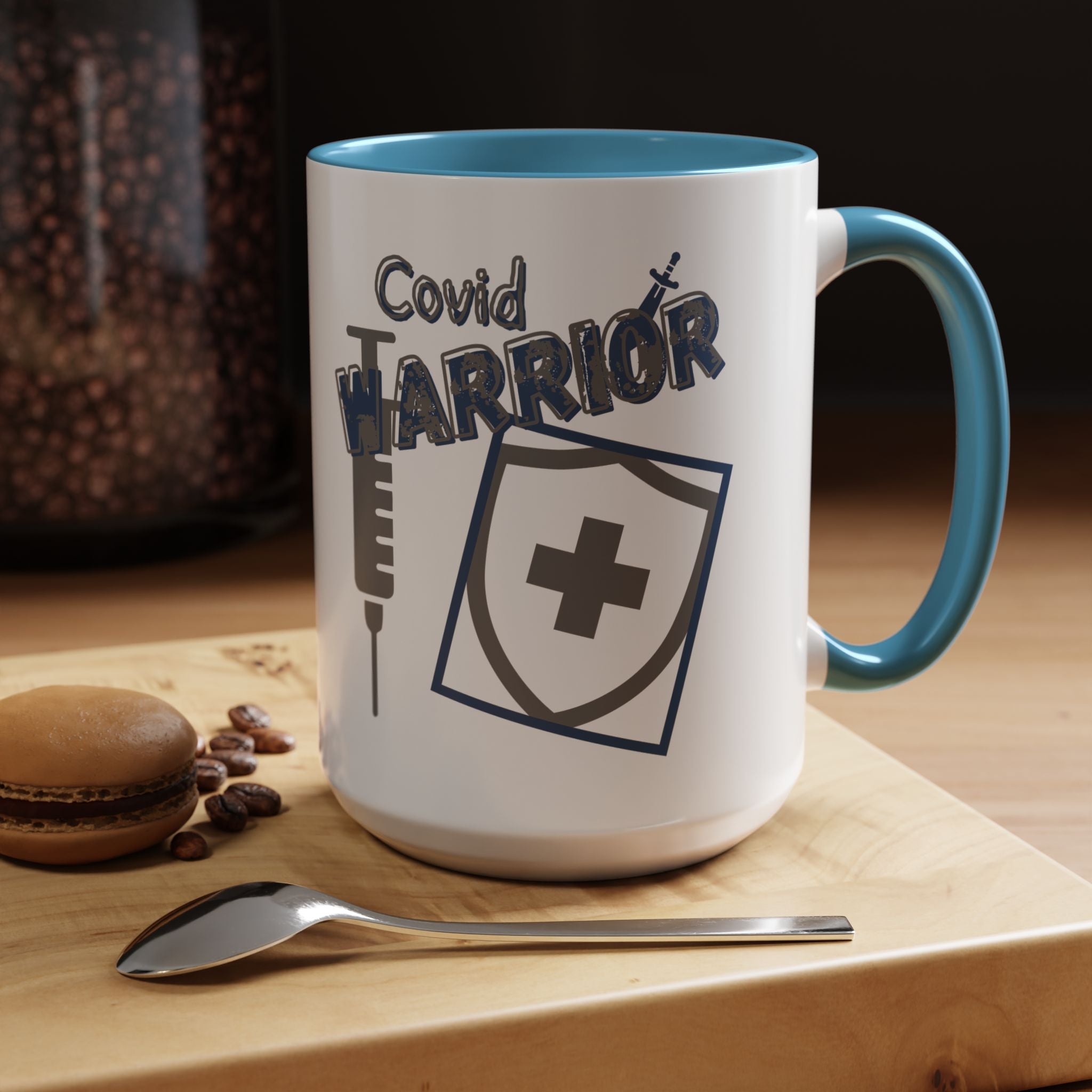 COVID Warrior Coffee Mug | Medical Staff Accent Mug 11/15oz | Work Cup For Frontline Workers |