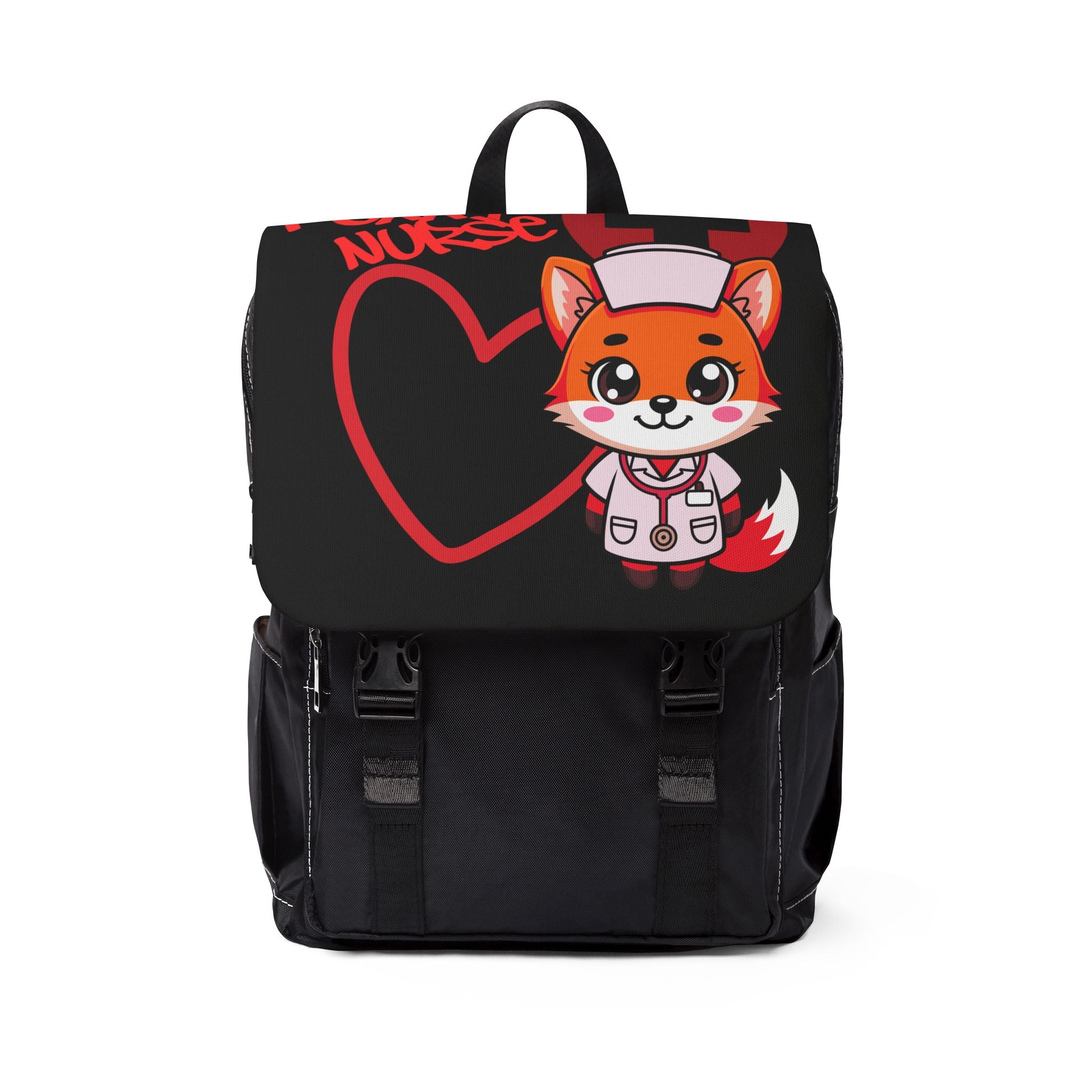 Foxxy Nurse Backpack(Red|Black|) | Cute Medical Staff Shoulder Bag | Cute Nurse Backpack |