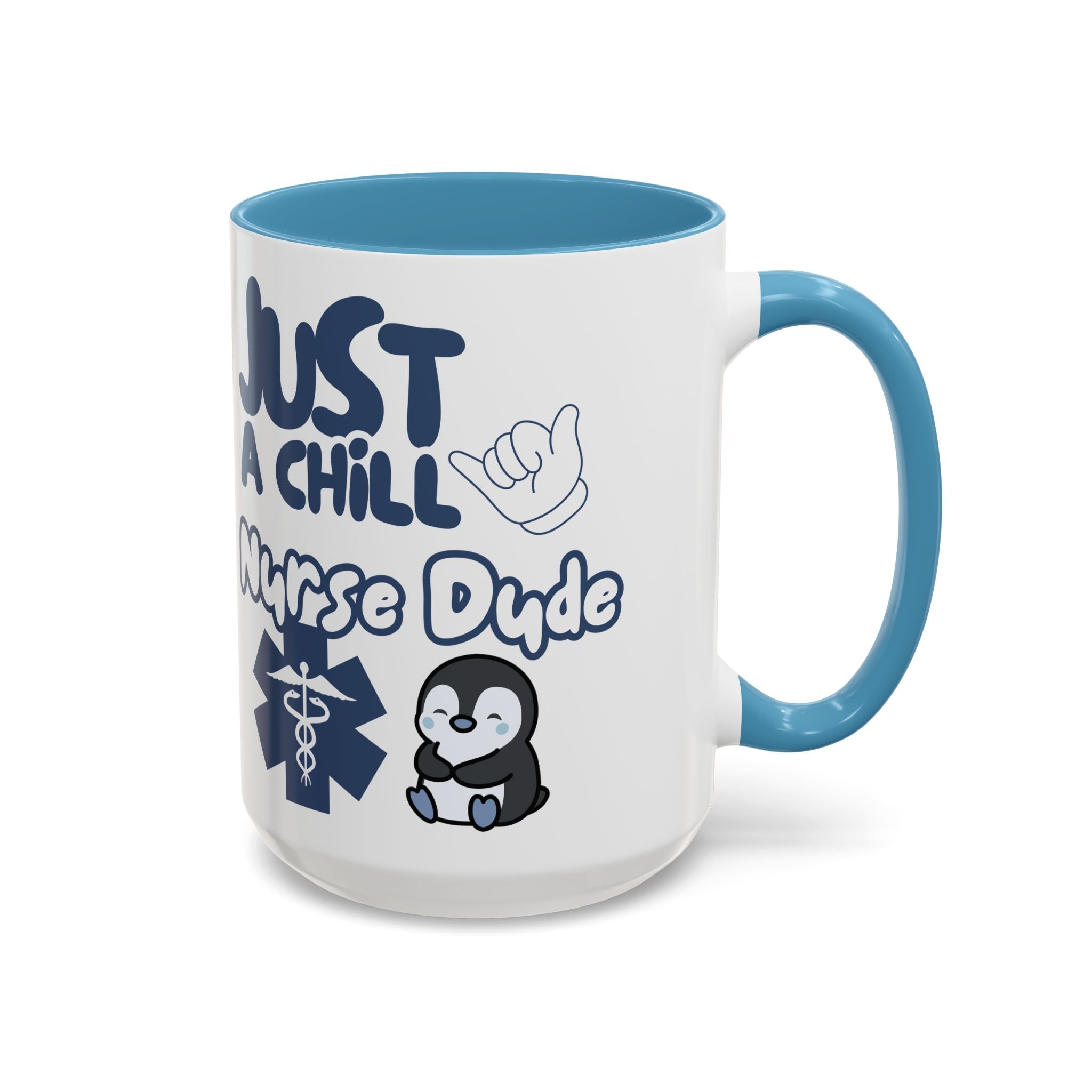 Chill Nurse Dude Insulated Medical Travel Mug 11/15oz(Blue|White)Travel Mug For Medical Professionals| Healthcare Travel Cup For Men|